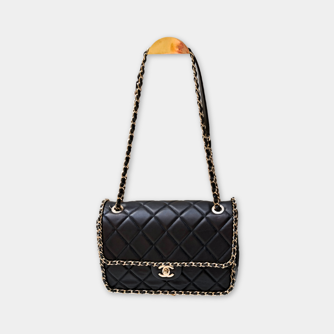 Chanel Running Chain Around Lambskin Medium Flap Bag Kelly's Authentic Boutique