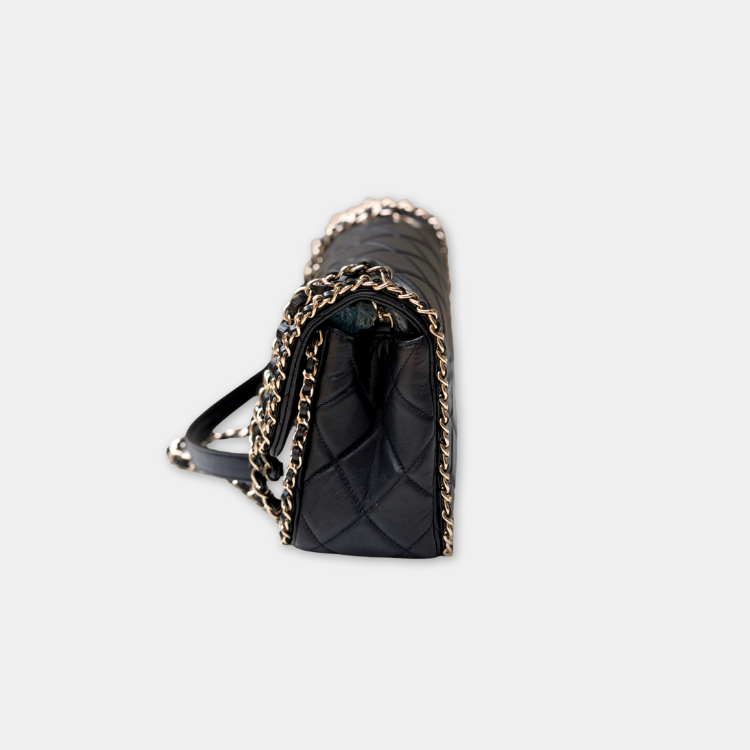 Chanel Running Chain Around Lambskin Medium Flap Bag Kelly's Authentic Boutique