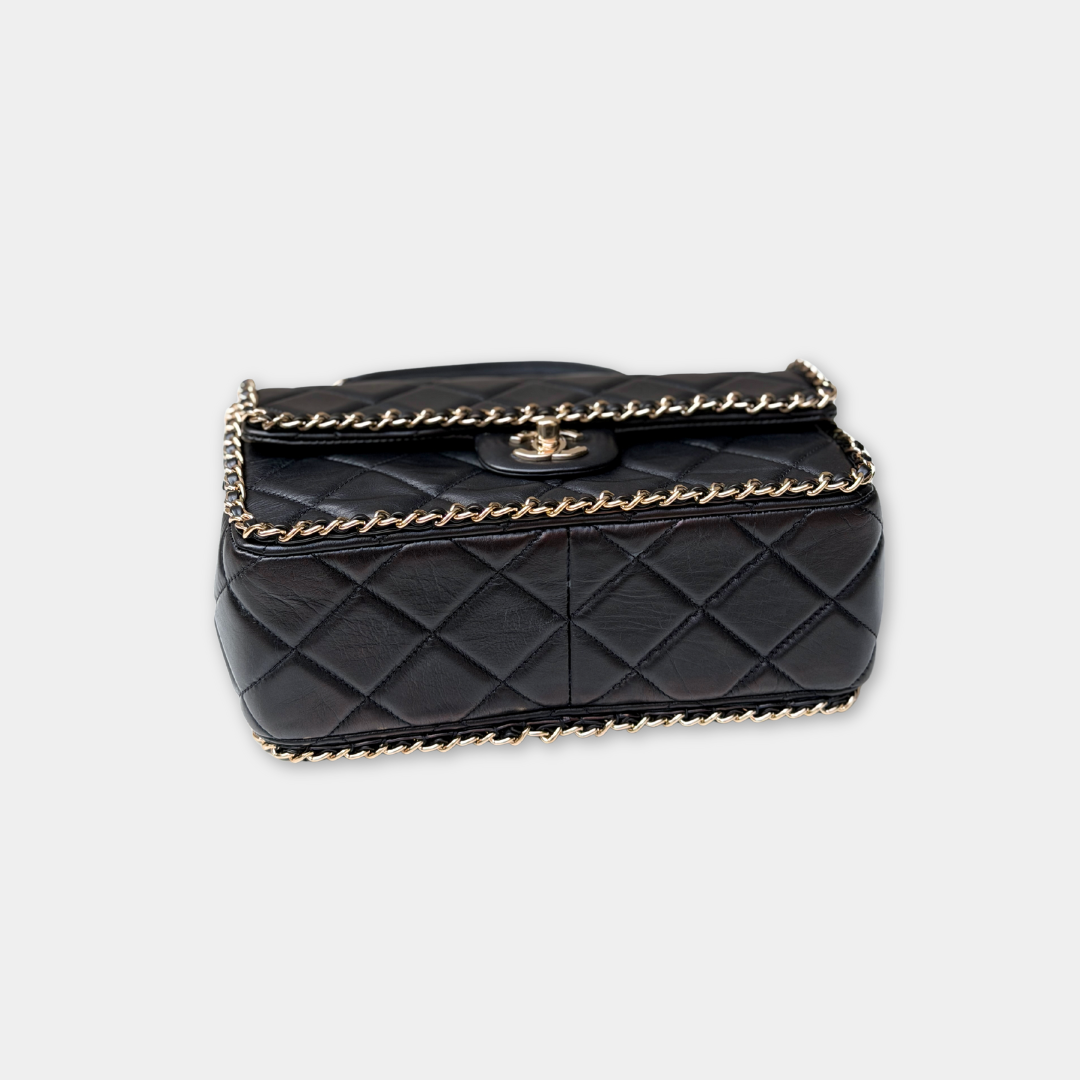 Chanel Running Chain Around Lambskin Medium Flap Bag Kelly's Authentic Boutique