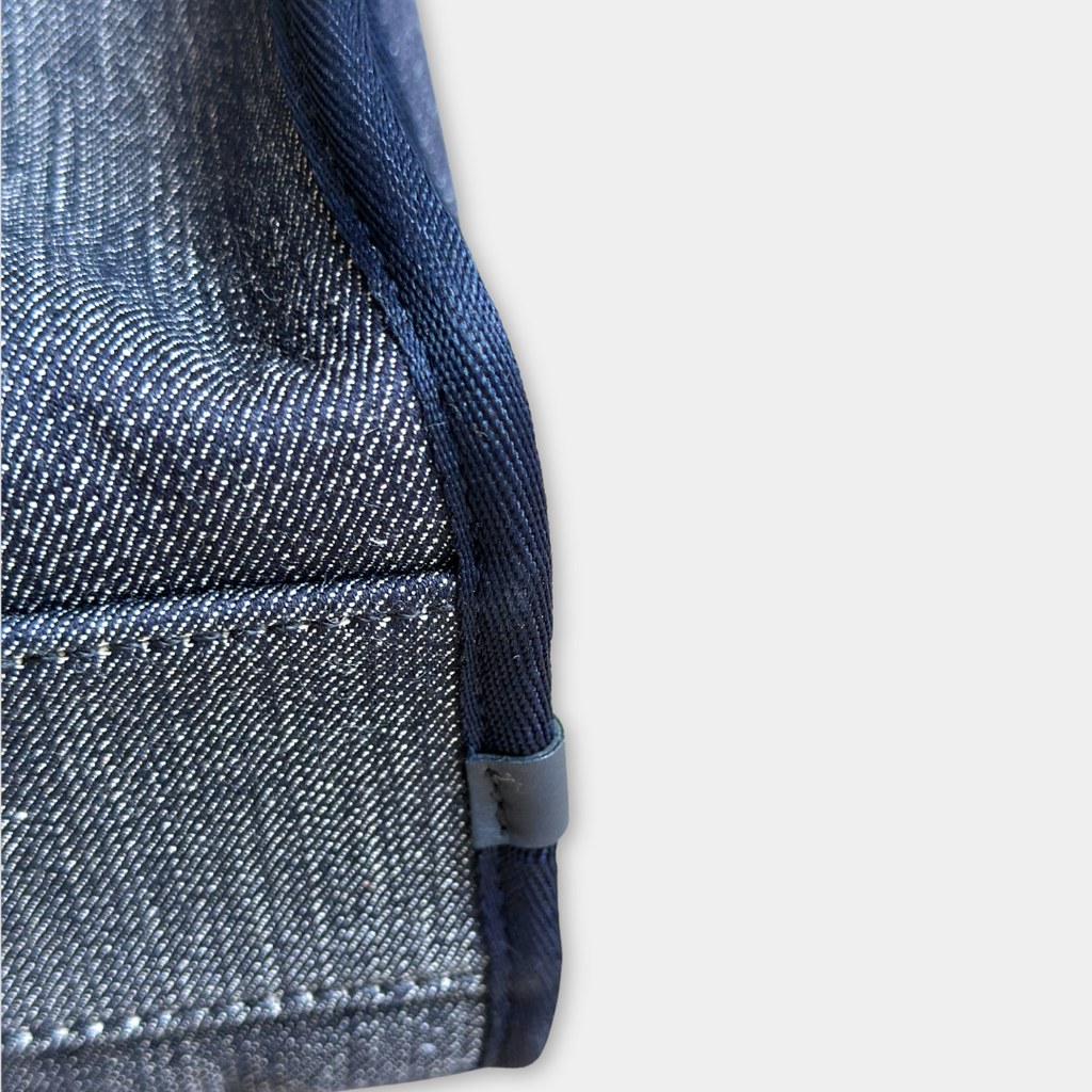 Chanel Small Denim Blue Deauville Bowling Bag Kelly's Authentic Boutique
