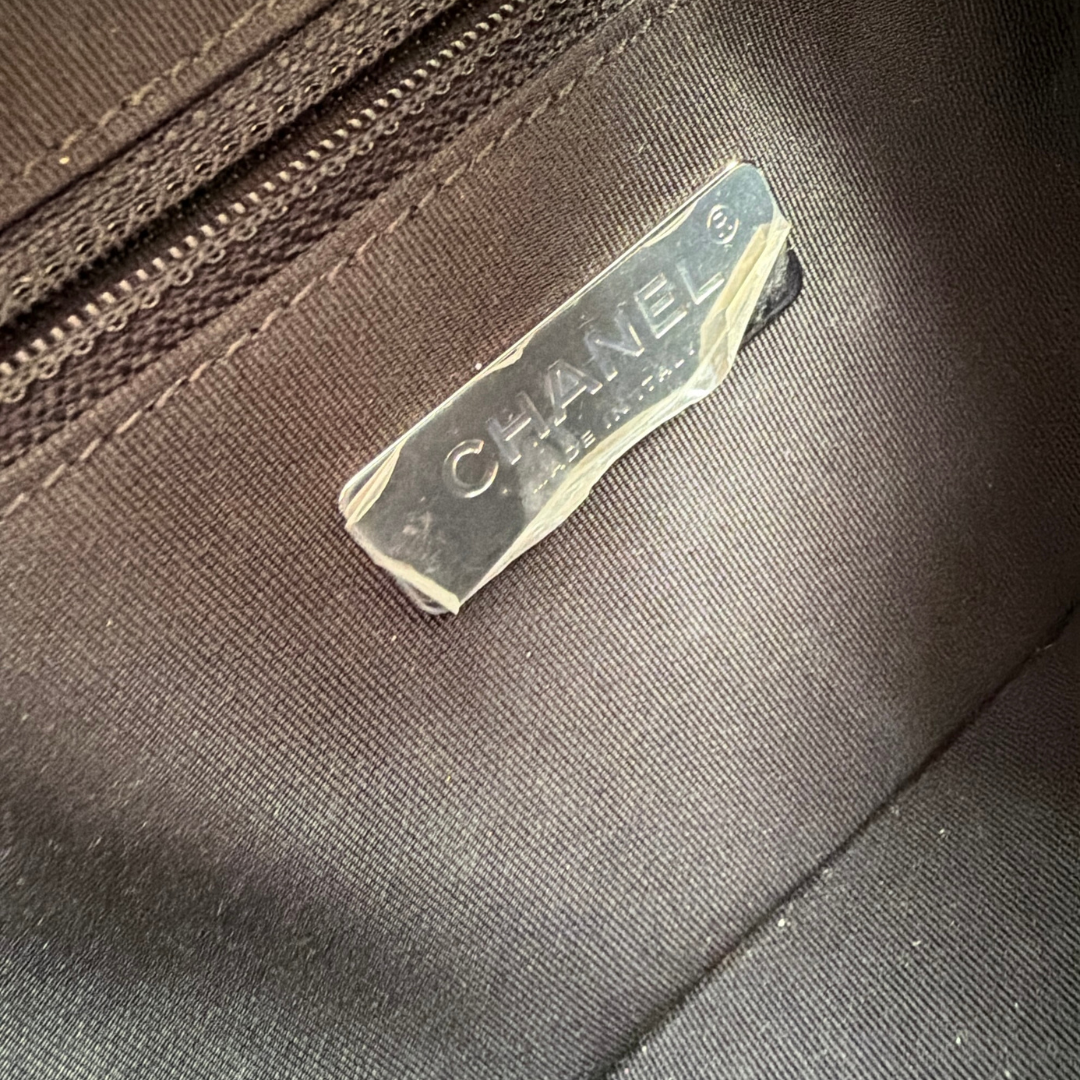 Chanel Small Metallic Grey Caviar Coco Curve Vanity Kelly's Authentic Boutique