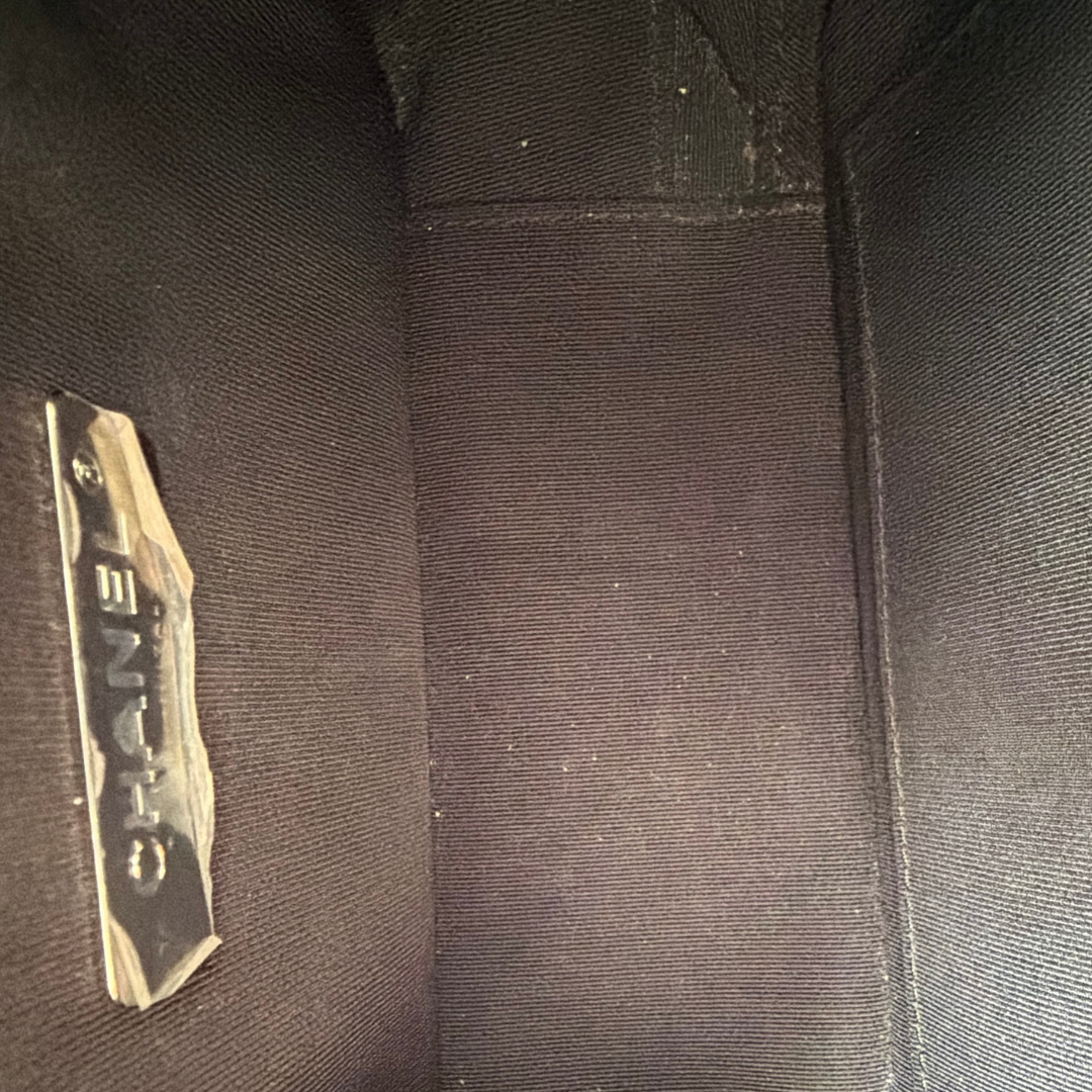 Chanel Small Metallic Grey Caviar Coco Curve Vanity Kelly's Authentic Boutique