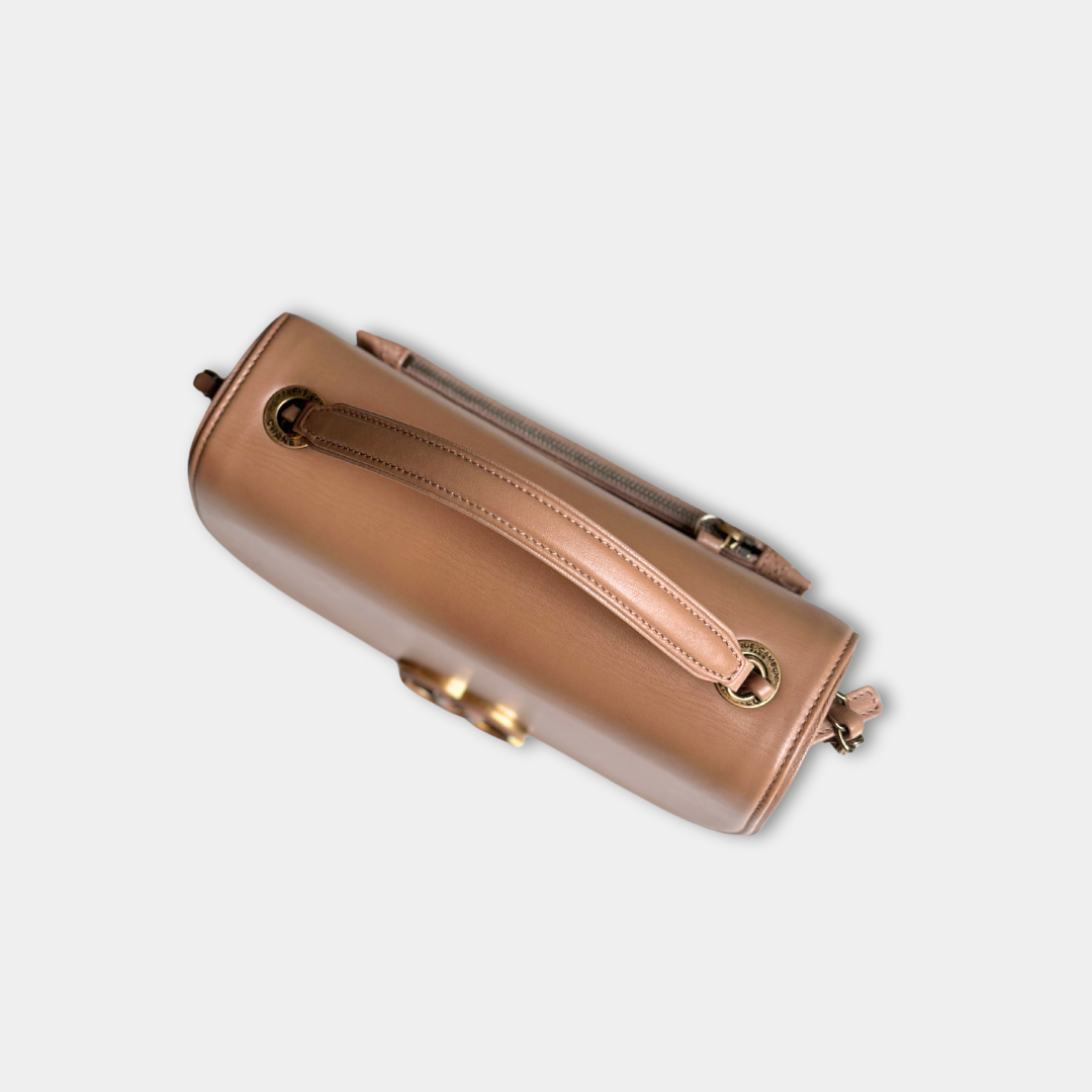 Chanel Beige Shiny Calfskin Coco Curve Flap Bag Kelly's Authentic Boutique