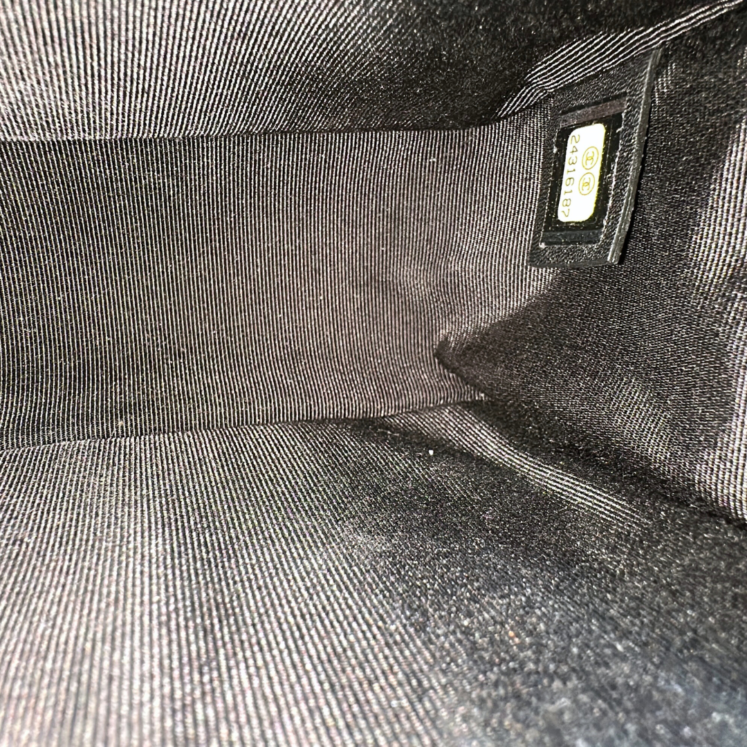 Chanel Old Medium Lambskin Black Boy Bag Kelly's Authentic Boutique