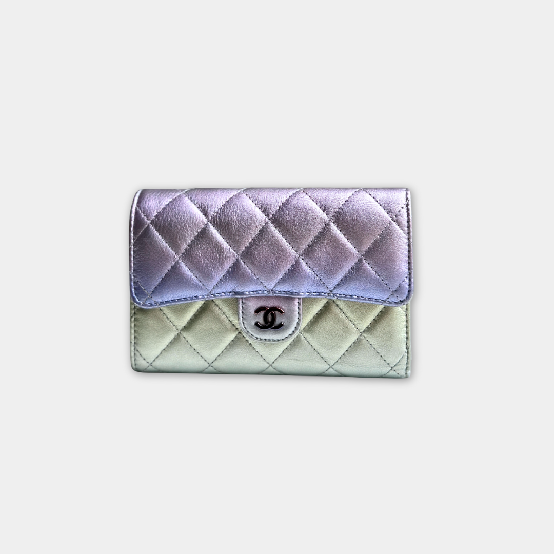 Chanel Gradient Metallic Medium Classic Flap Wallet Kelly's Authentic Boutique