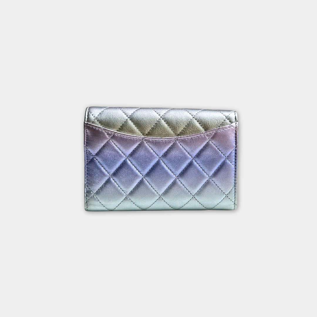 Chanel Gradient Metallic Medium Classic Flap Wallet Kelly's Authentic Boutique