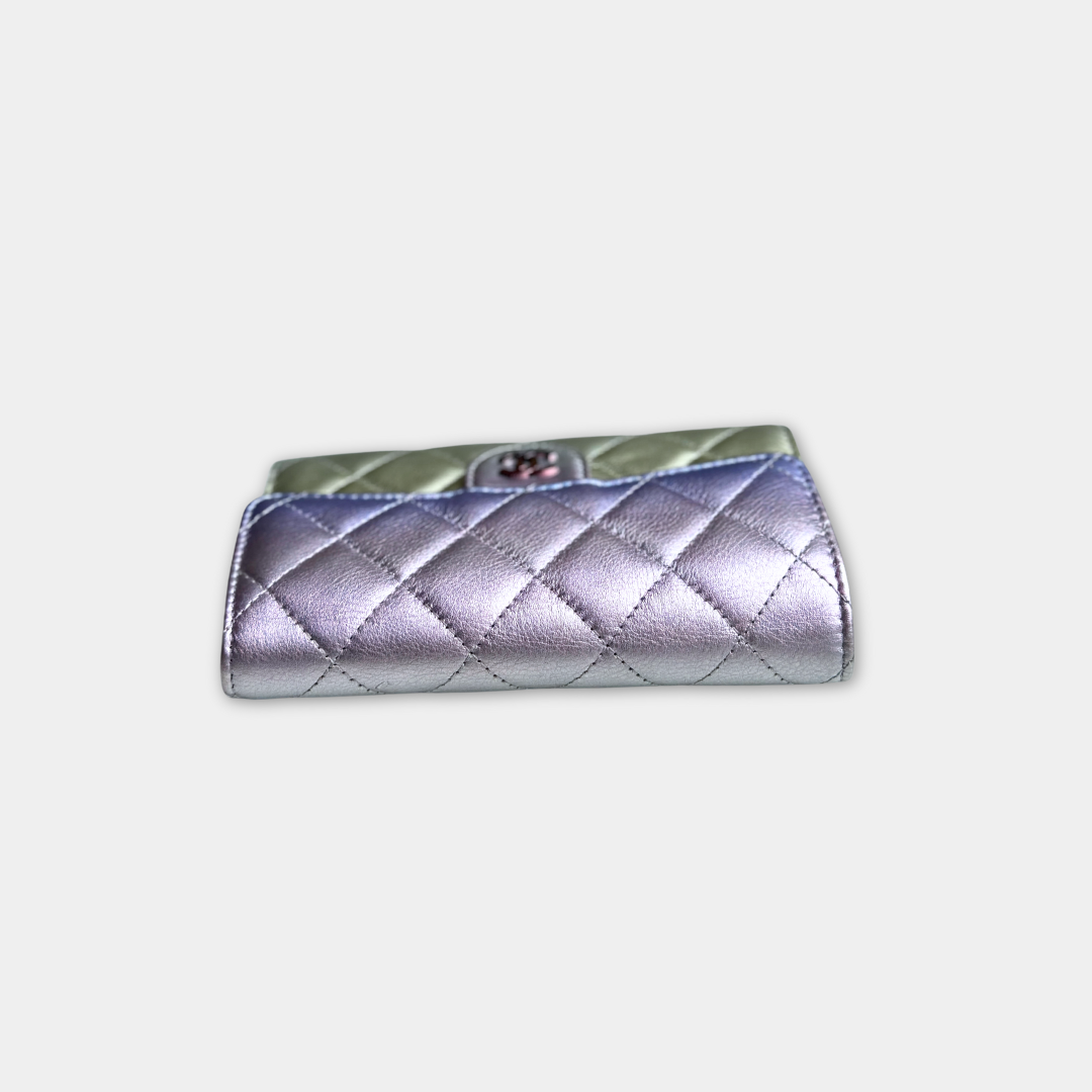 Chanel Gradient Metallic Medium Classic Flap Wallet Kelly's Authentic Boutique