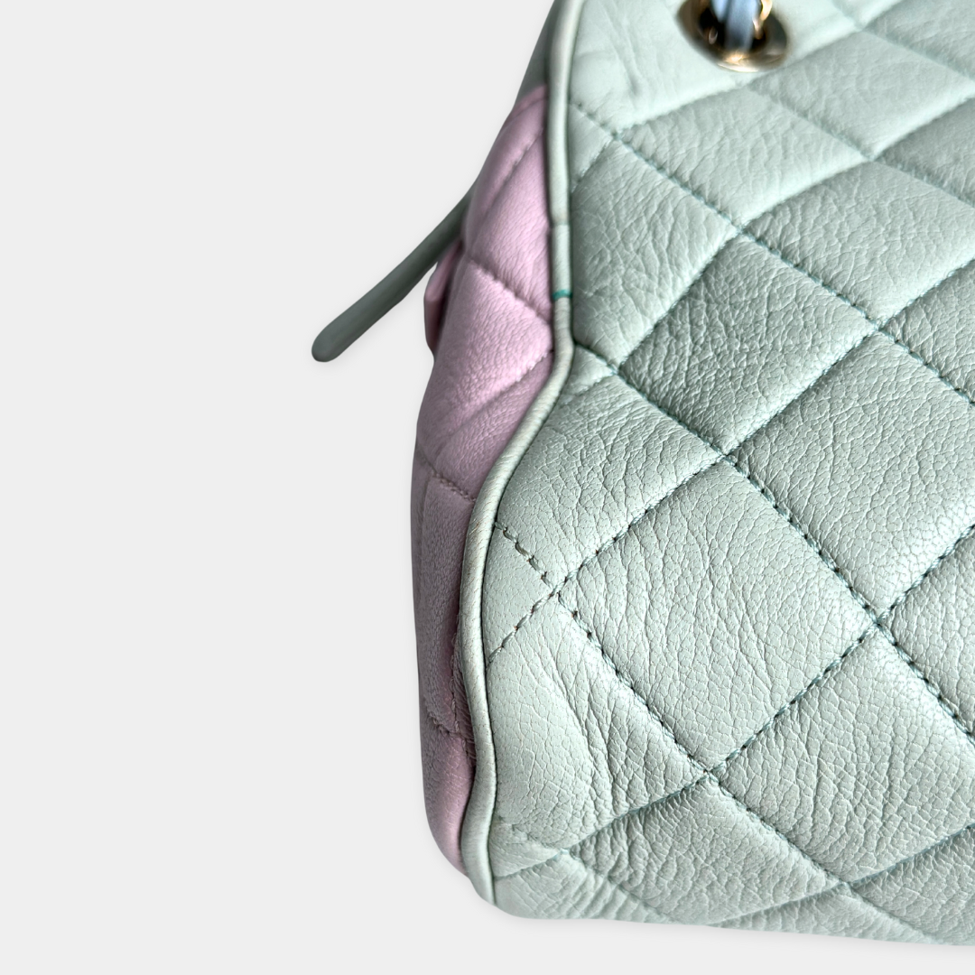 Chanel Medium Goat Tri-colour Quilted Camera Bag Kelly's Authentic Boutique