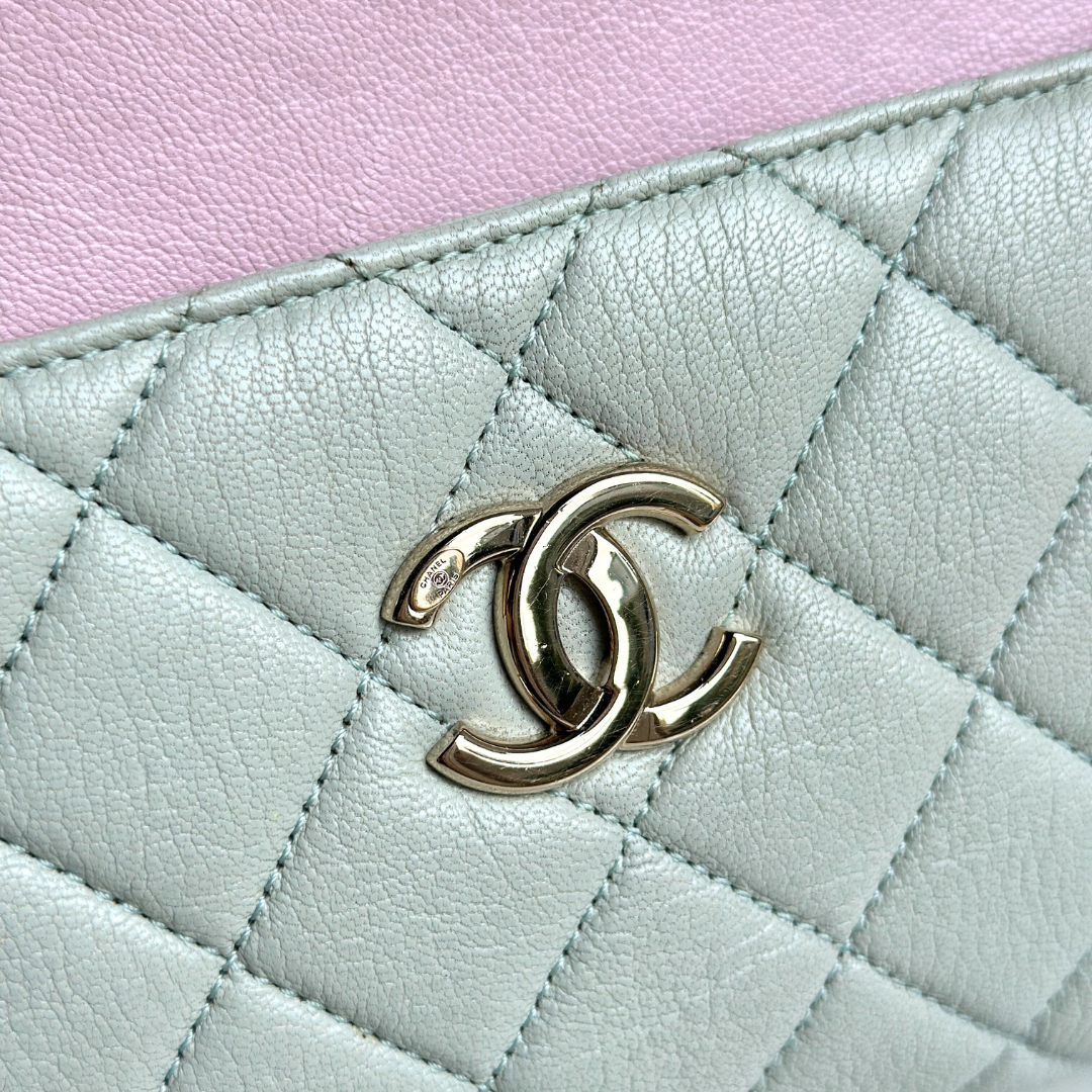 Chanel Medium Goat Tri-colour Quilted Camera Bag Kelly's Authentic Boutique