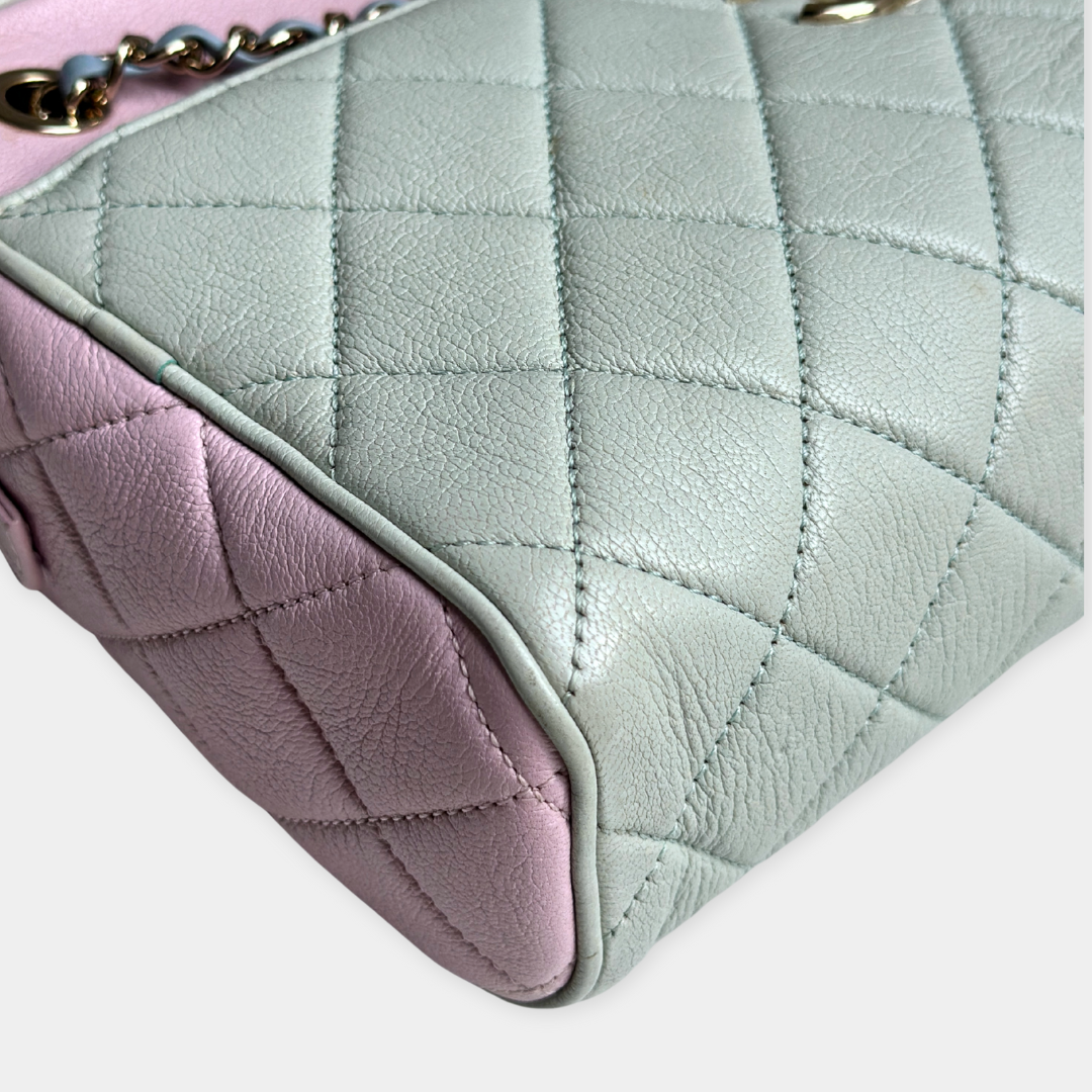 Chanel Medium Goat Tri-colour Quilted Camera Bag Kelly's Authentic Boutique