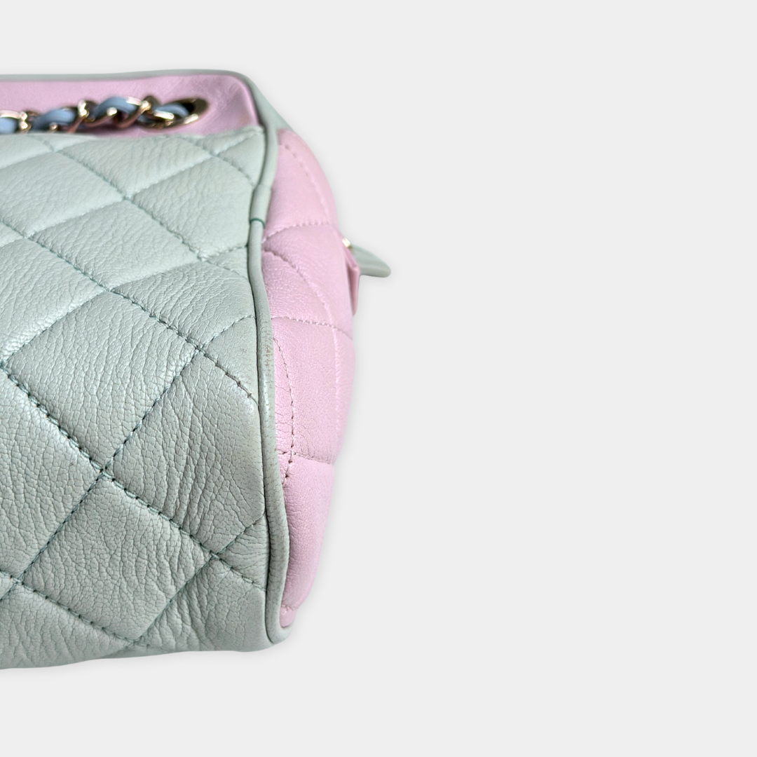 Chanel Medium Goat Tri-colour Quilted Camera Bag Kelly's Authentic Boutique