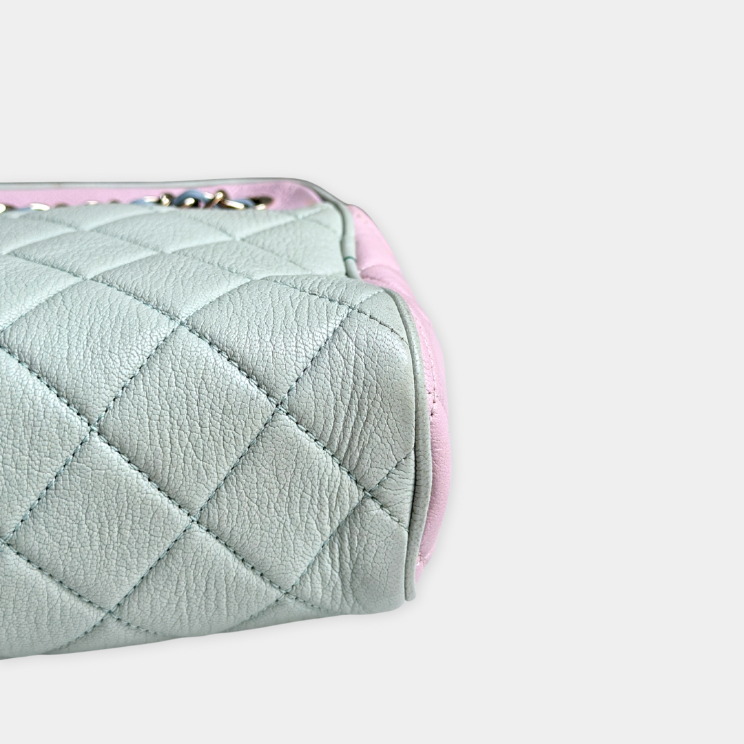 Chanel Medium Goat Tri-colour Quilted Camera Bag Kelly's Authentic Boutique