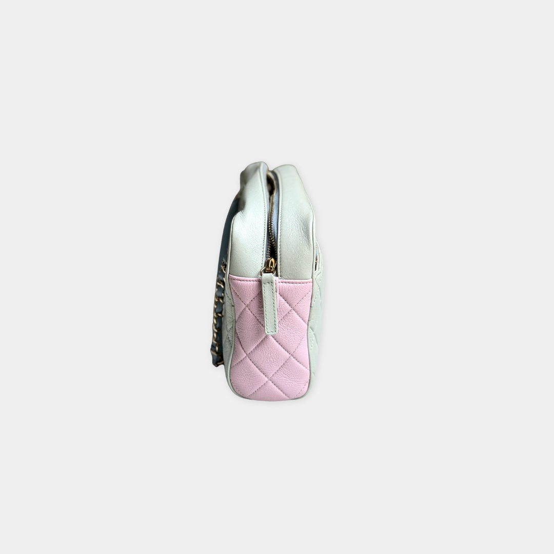 Chanel Medium Goat Tri-colour Quilted Camera Bag Kelly's Authentic Boutique