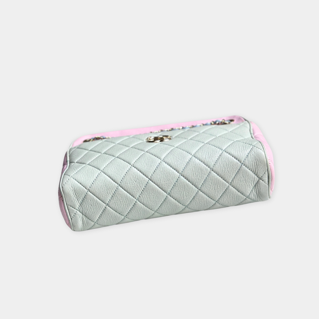 Chanel Medium Goat Tri-colour Quilted Camera Bag Kelly's Authentic Boutique