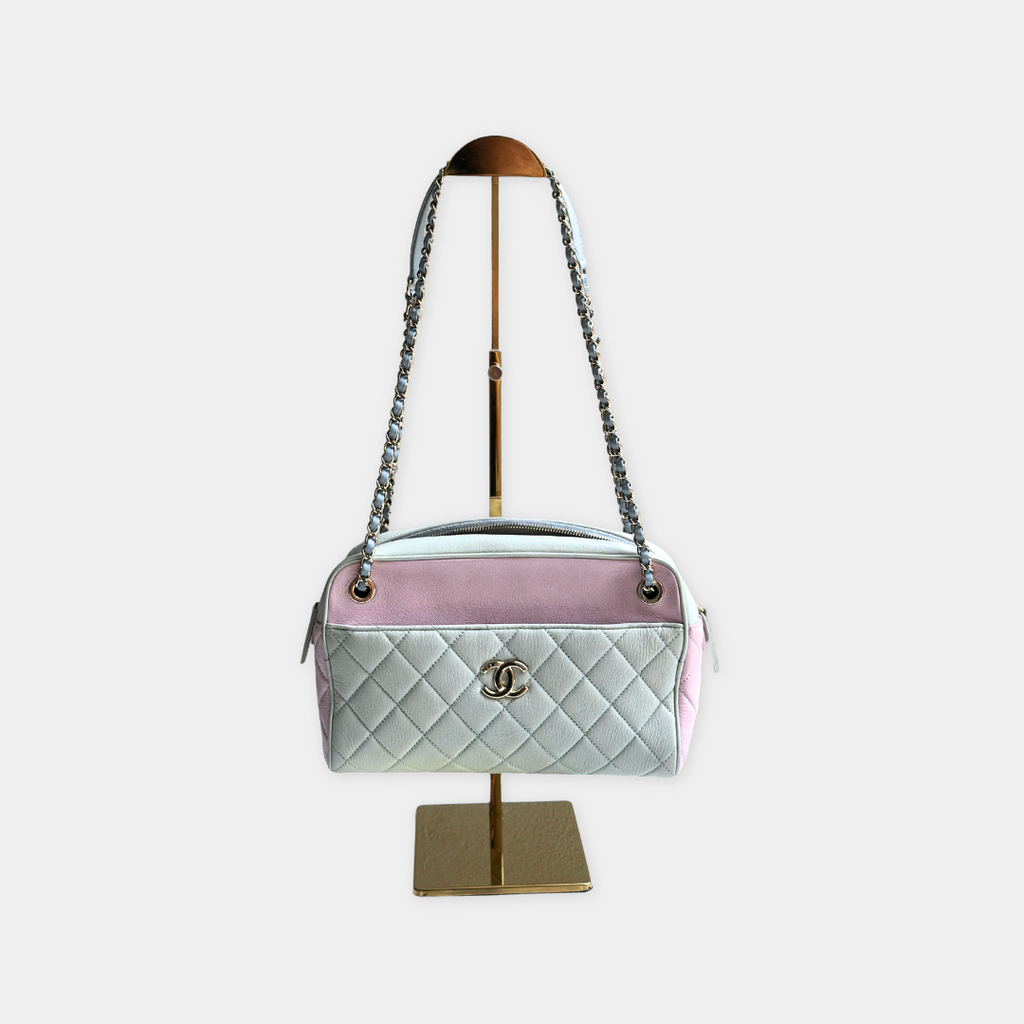 Chanel Medium Goat Tri-colour Quilted Camera Bag Kelly's Authentic Boutique