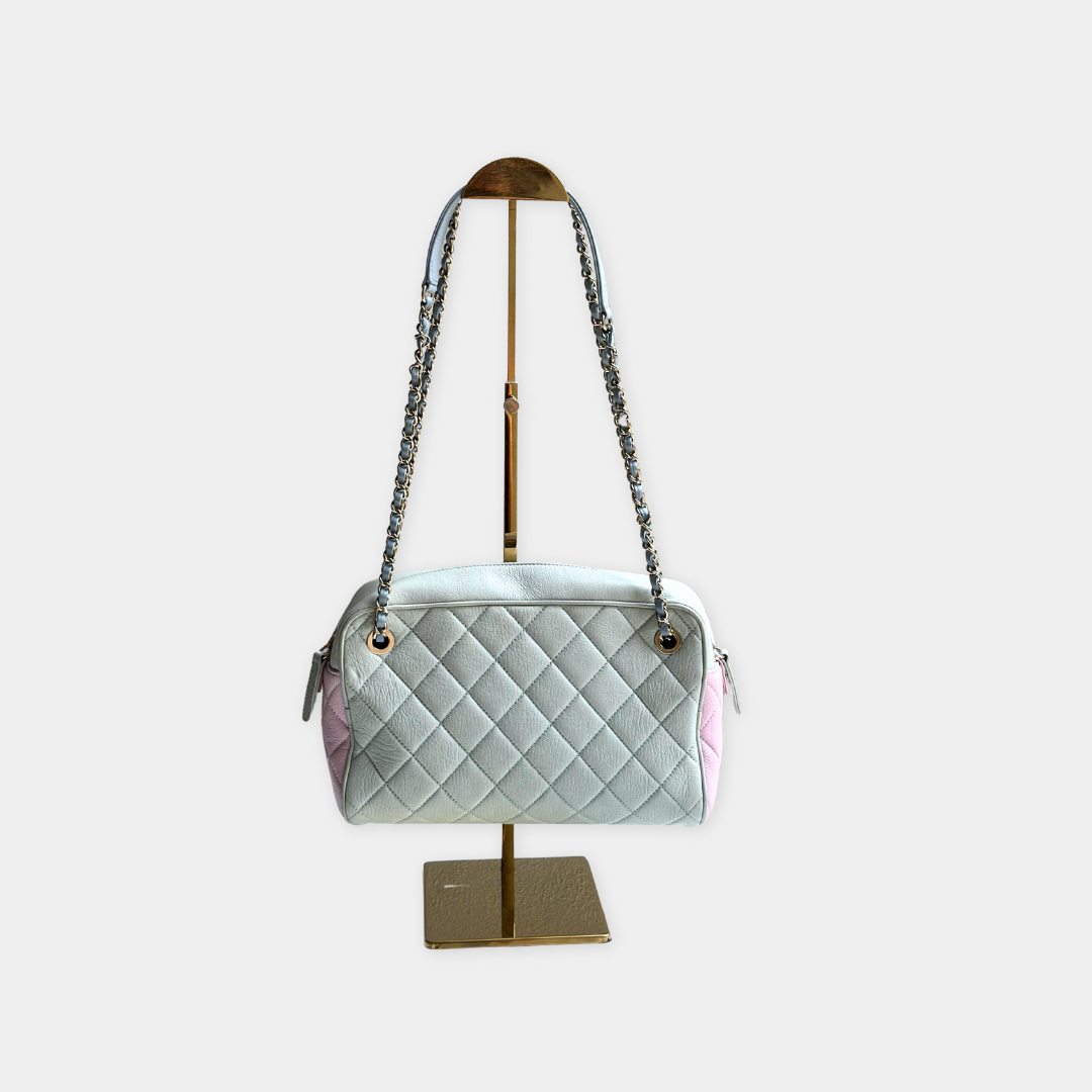 Chanel Medium Goat Tri-colour Quilted Camera Bag Kelly's Authentic Boutique