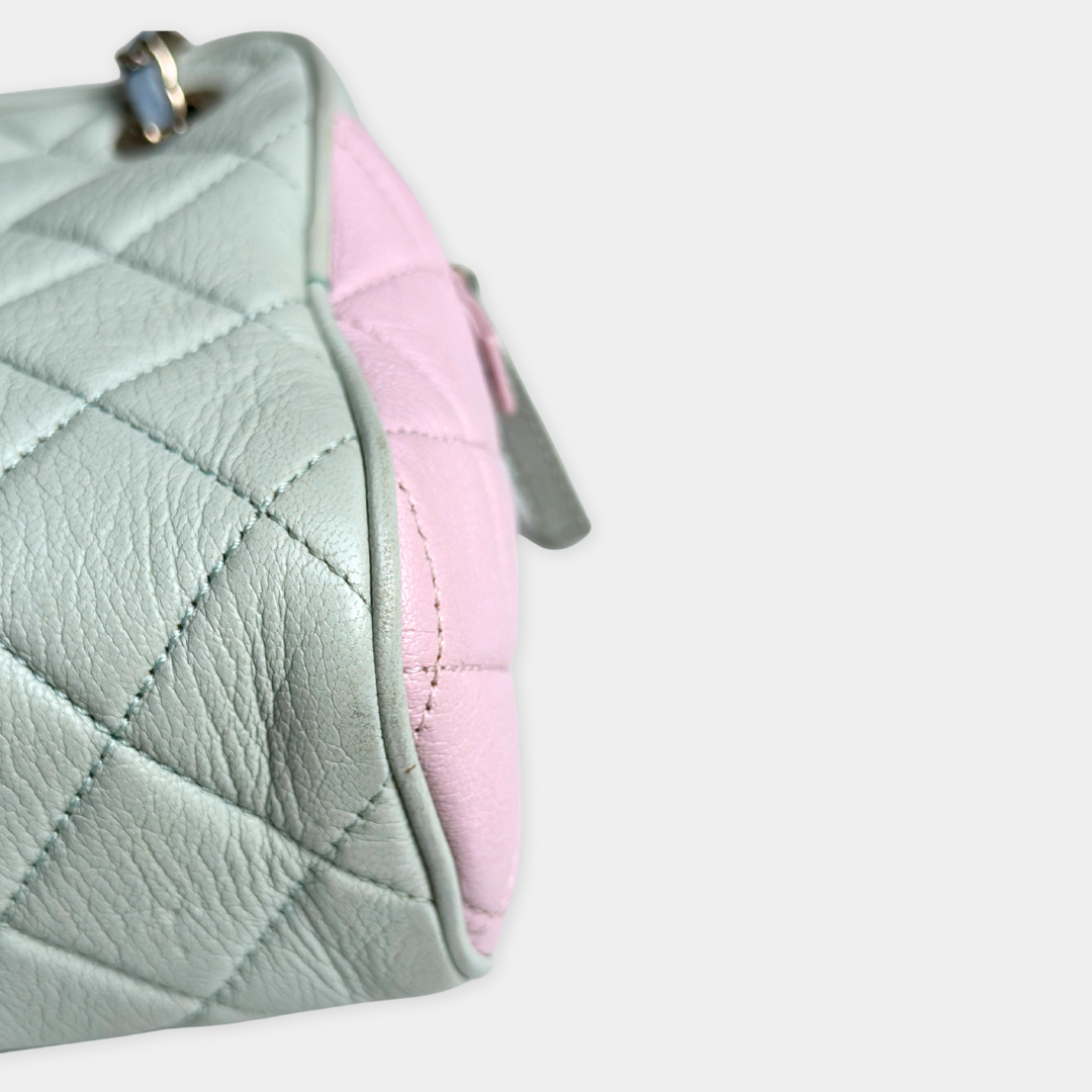 Chanel Medium Goat Tri-colour Quilted Camera Bag Kelly's Authentic Boutique