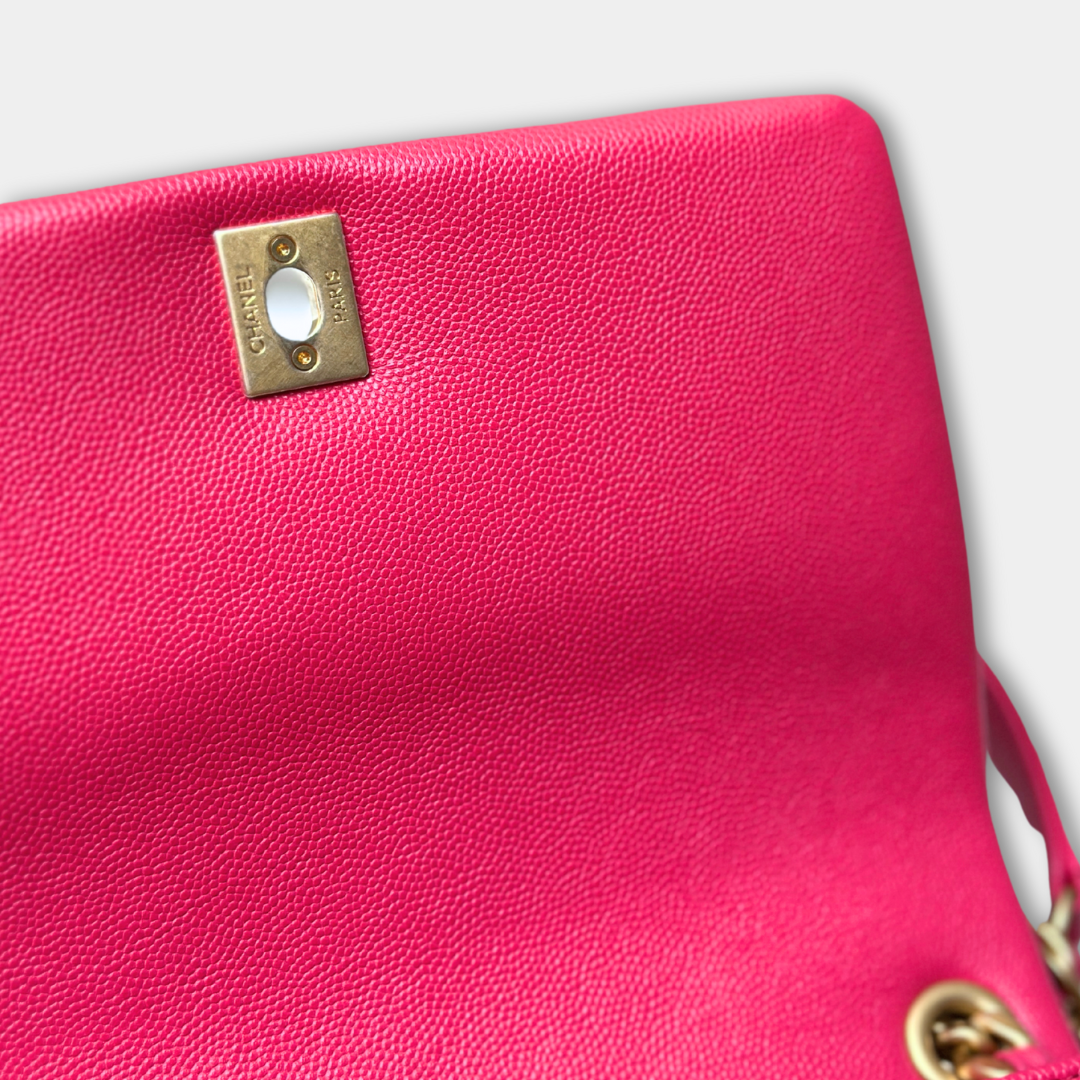 Chanel Pink Caviar Quilted Small Fashion Therapy Flap Bag Kelly's Authentic Boutique