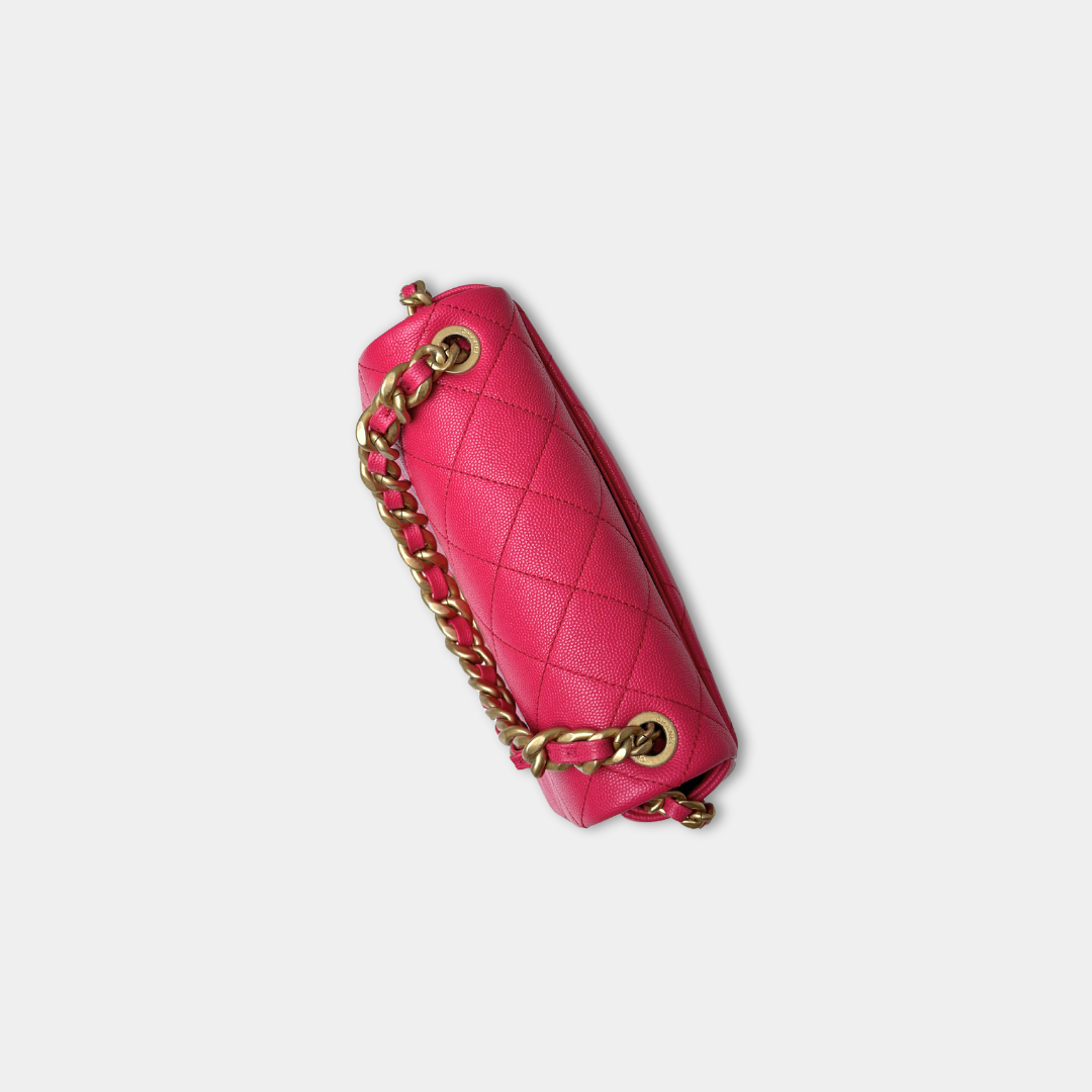 Chanel Pink Caviar Quilted Small Fashion Therapy Flap Bag Kelly's Authentic Boutique