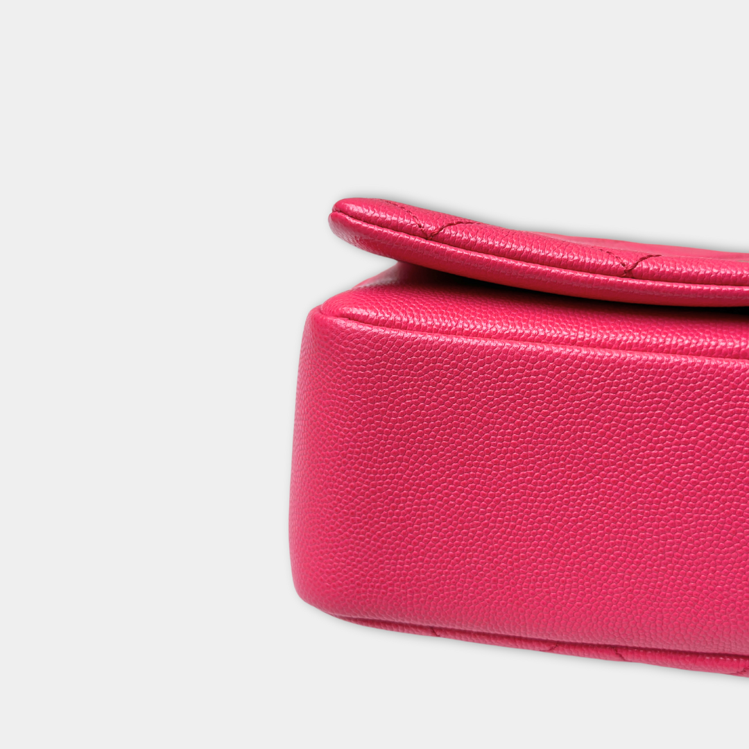 Chanel Pink Caviar Quilted Small Fashion Therapy Flap Bag Kelly's Authentic Boutique