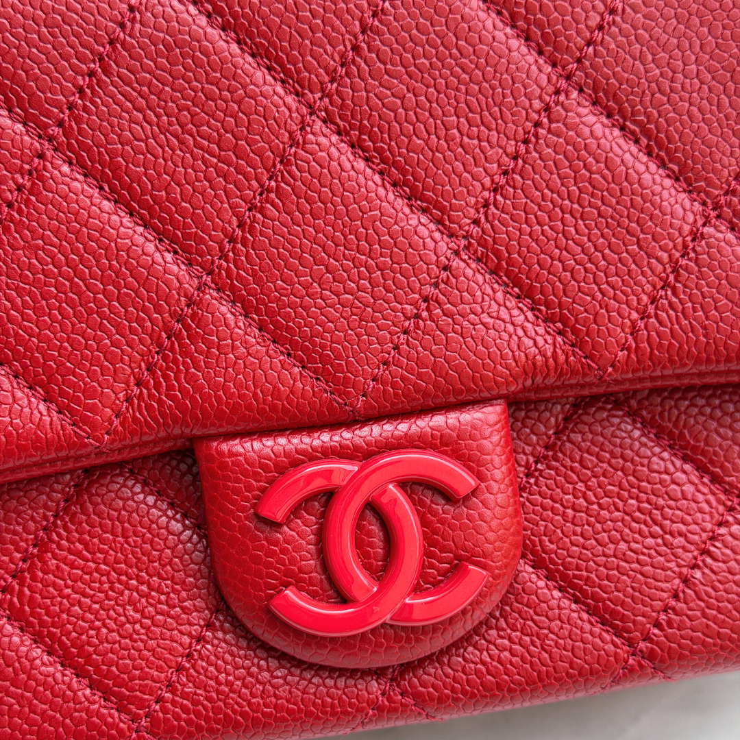 Chanel Mini Red Caviar Incognito Flap Bag Kelly's Authentic Boutique