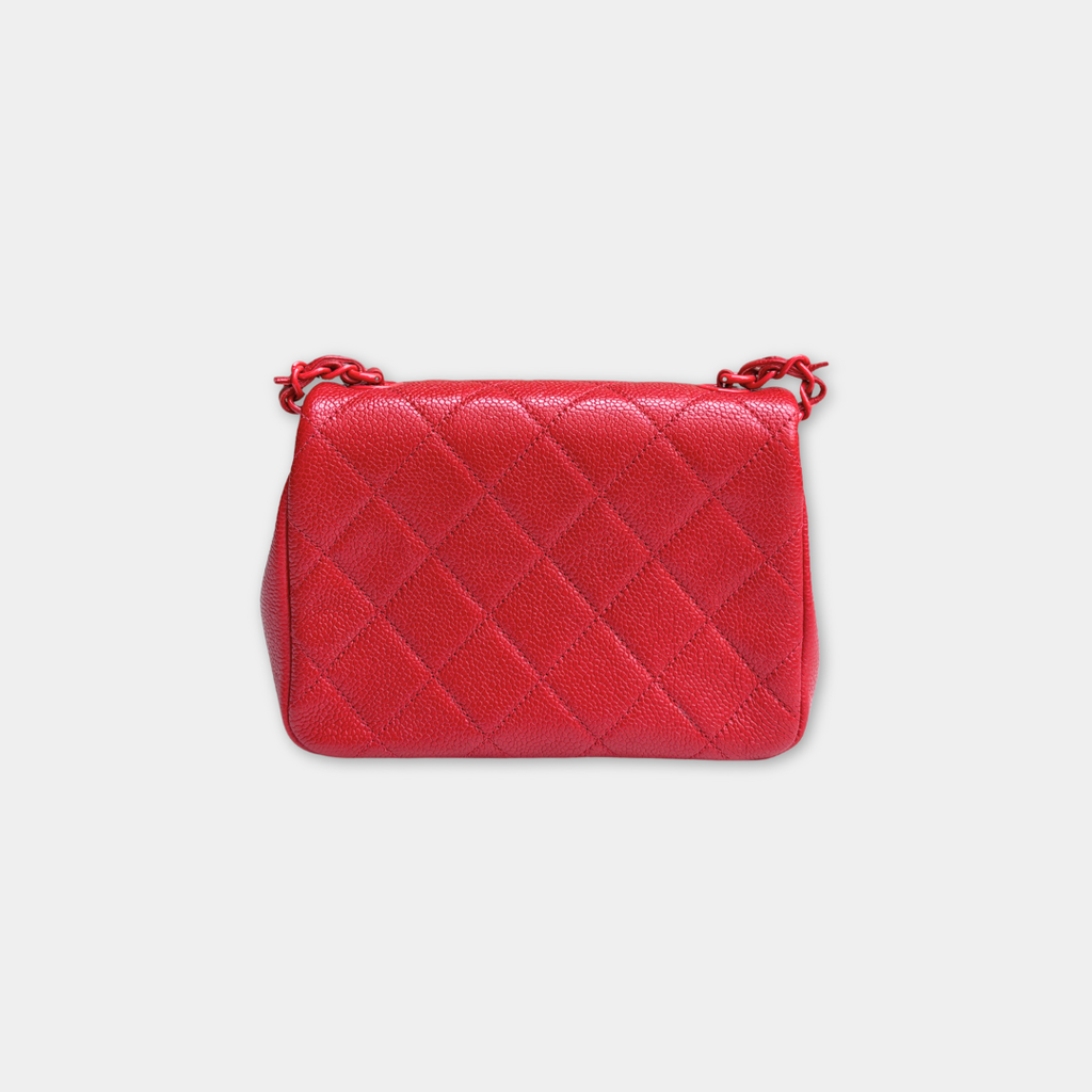 Chanel Mini Red Caviar Incognito Flap Bag Kelly's Authentic Boutique