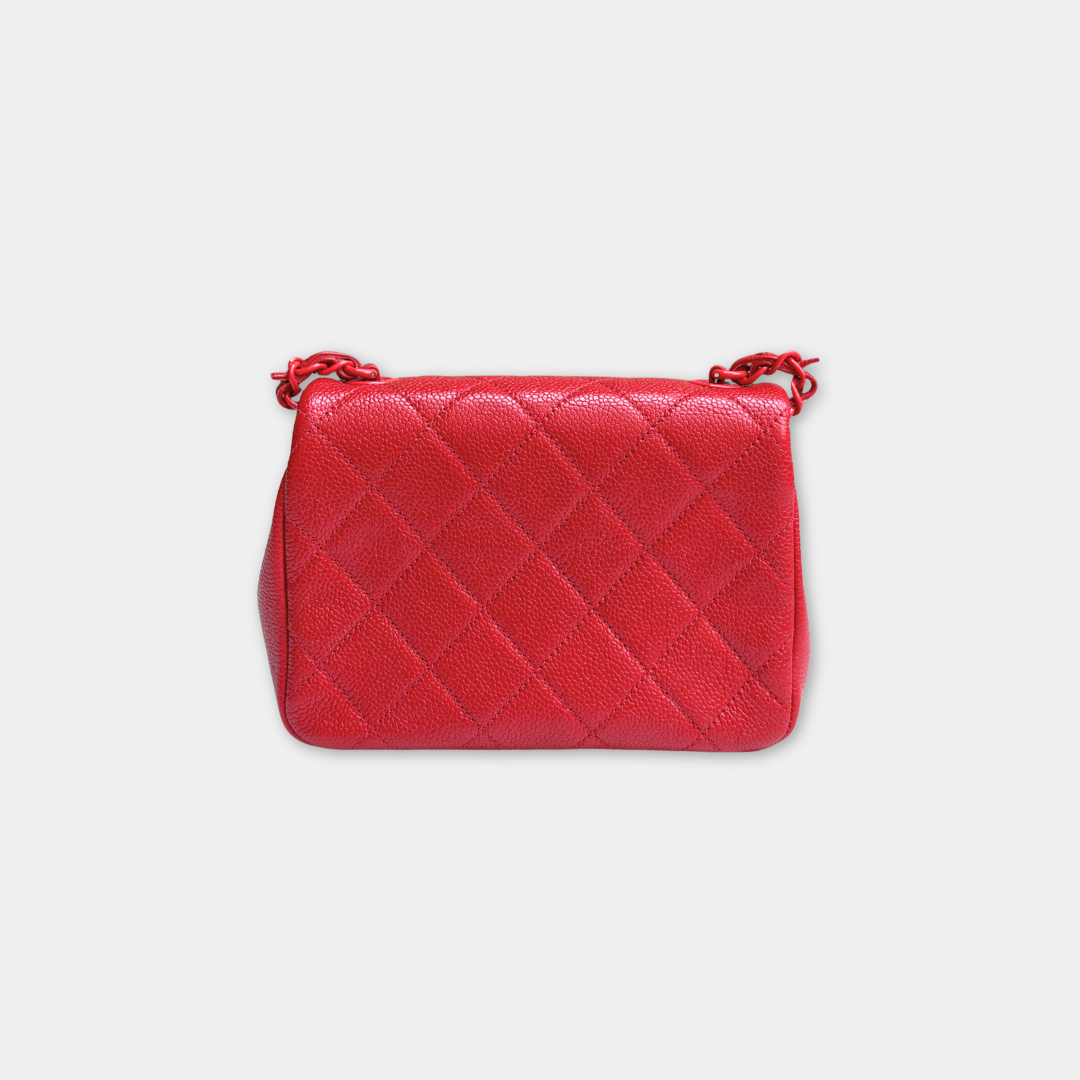 Chanel Mini Red Caviar Incognito Flap Bag Kelly's Authentic Boutique
