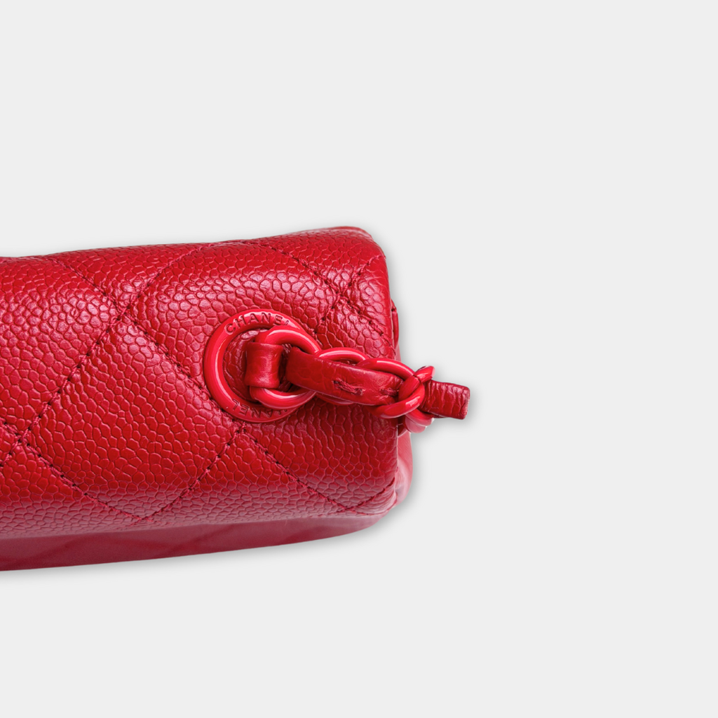 Chanel Mini Red Caviar Incognito Flap Bag Kelly's Authentic Boutique