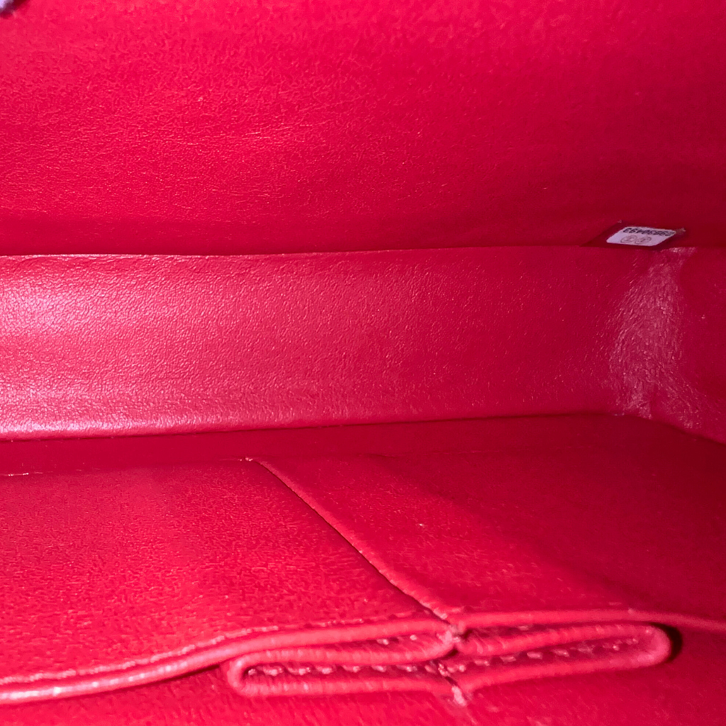 Chanel Red Lambskin Medium Classic Flap Bag Kelly's Authentic Boutique