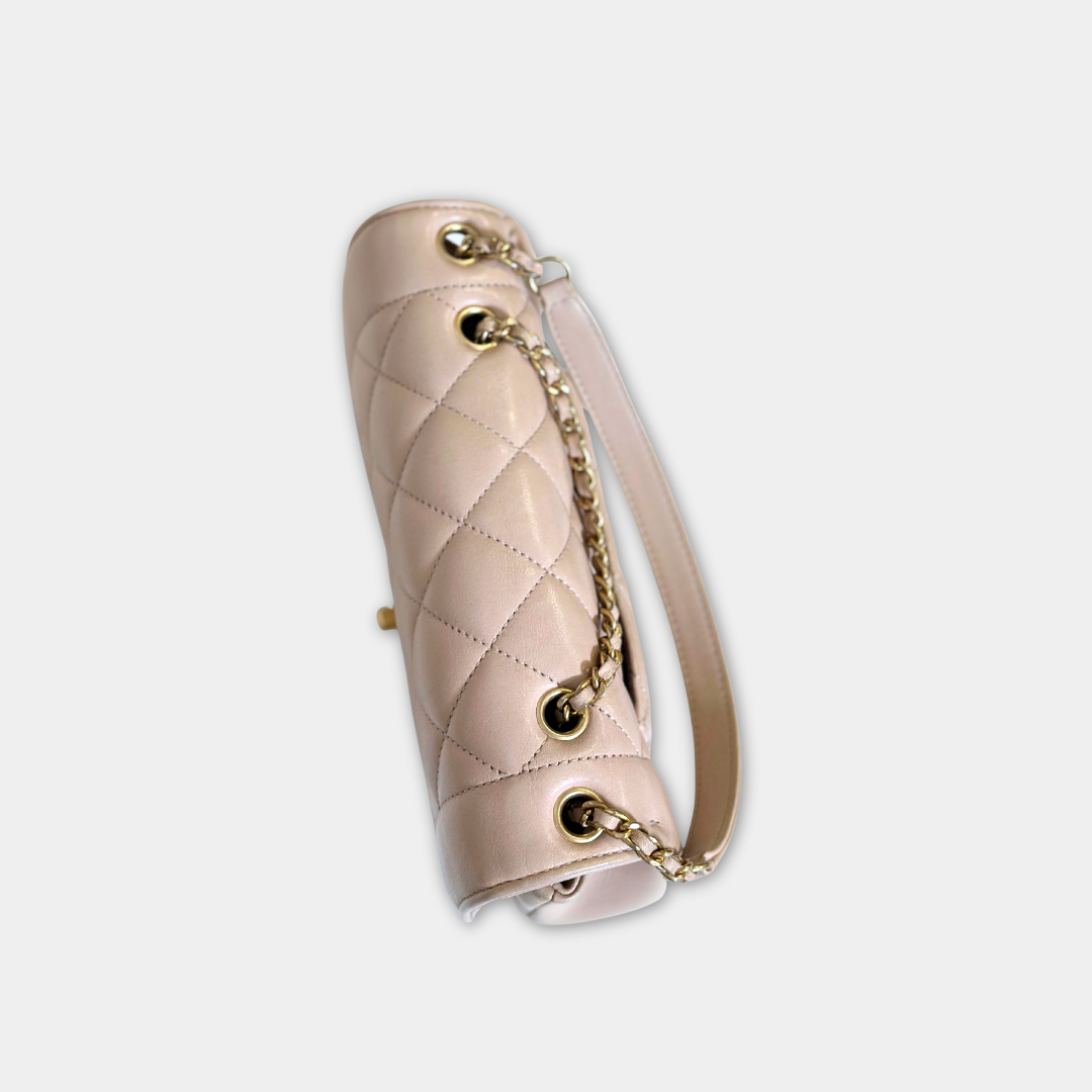 Chanel Beige Small Diana Lambskin Shoulder Bag Kelly's Authentic Boutique