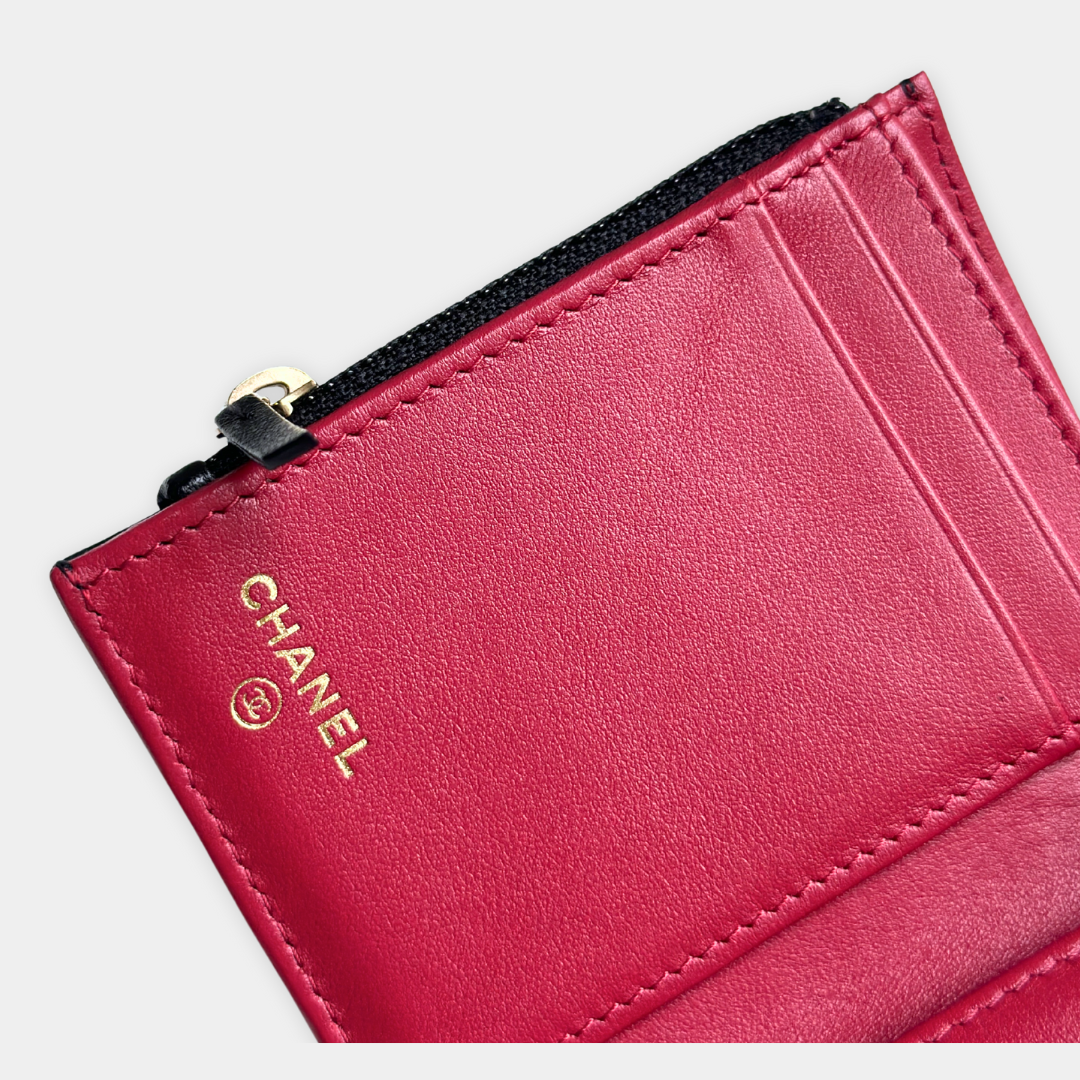 Chanel Black Lambskin Tri-fold 19 Wallet Kelly's Authentic Boutique