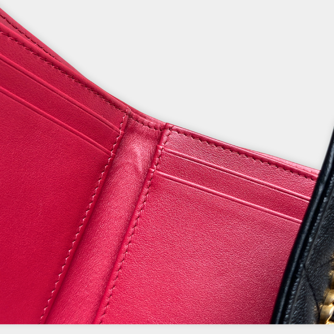 Chanel Black Lambskin Tri-fold 19 Wallet Kelly's Authentic Boutique