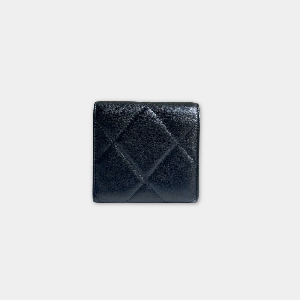 Chanel Black Lambskin Tri-fold 19 Wallet Kelly's Authentic Boutique