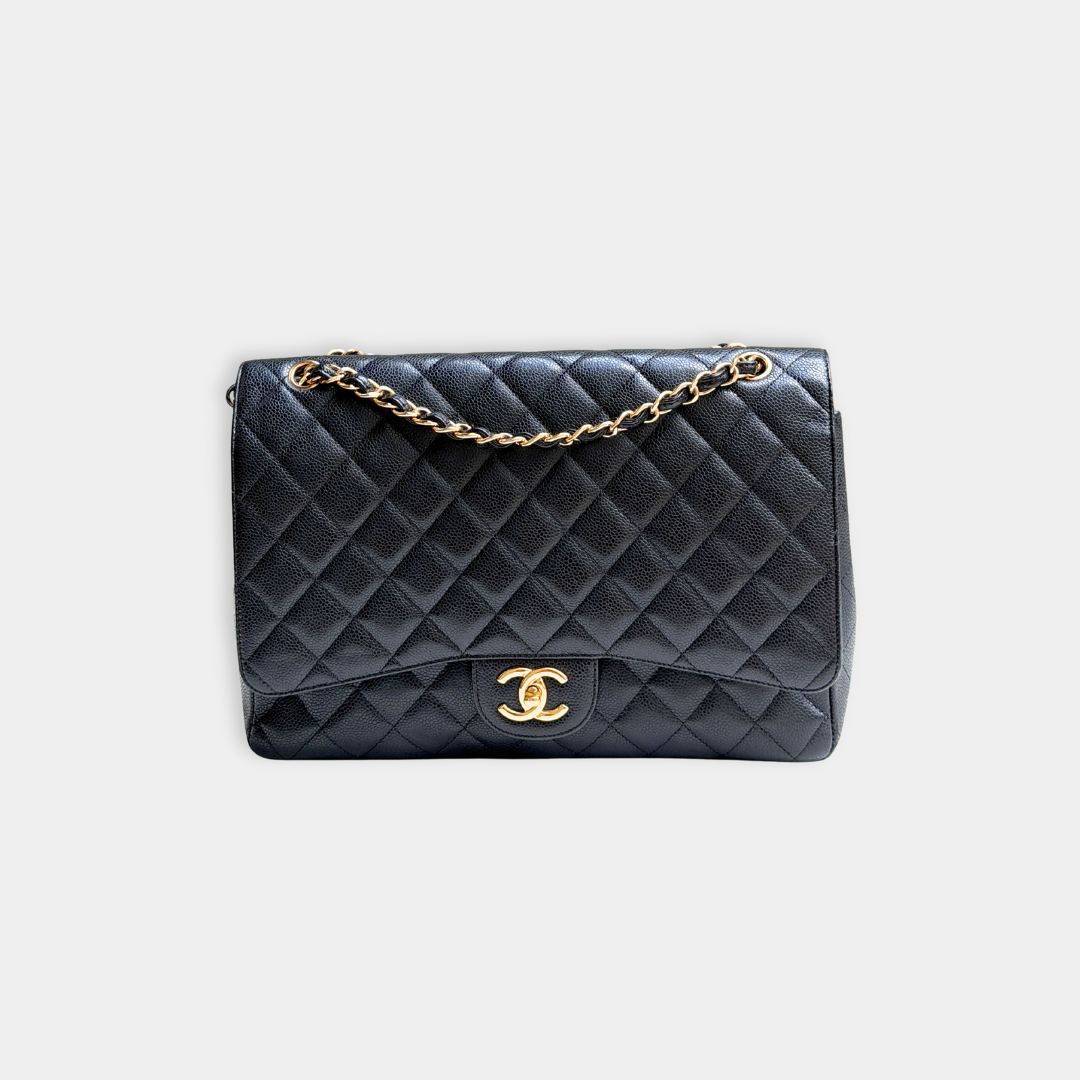 Chanel Caviar Maxi Double Flap Kelly's Authentic Boutique