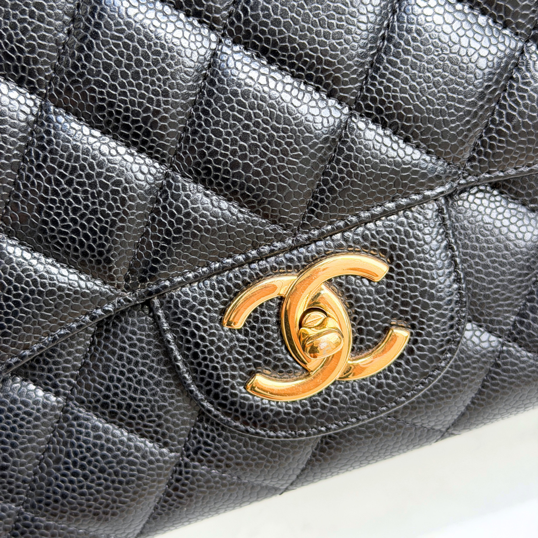 Chanel Caviar Maxi Double Flap Kelly's Authentic Boutique