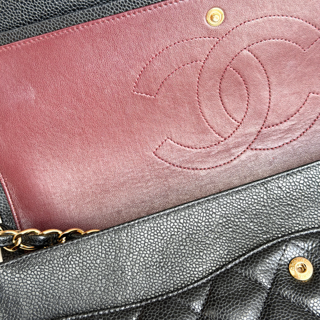 Chanel Caviar Maxi Double Flap Kelly's Authentic Boutique