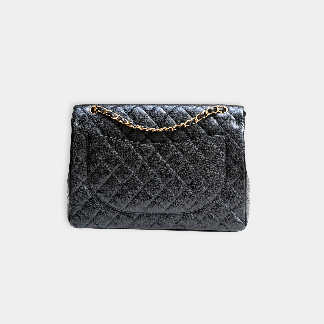 Chanel Caviar Maxi Double Flap Kelly's Authentic Boutique