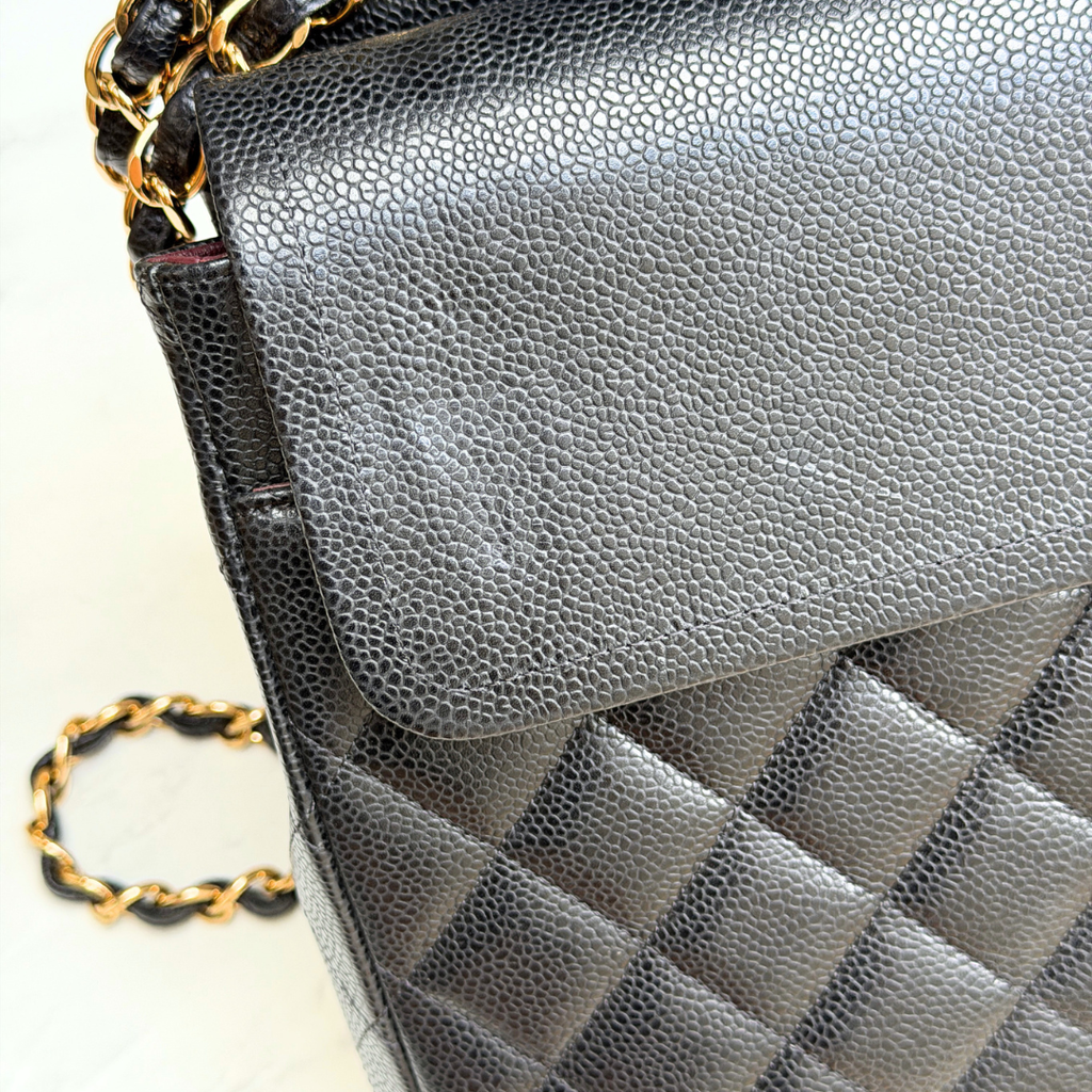 Chanel Caviar Maxi Double Flap Kelly's Authentic Boutique