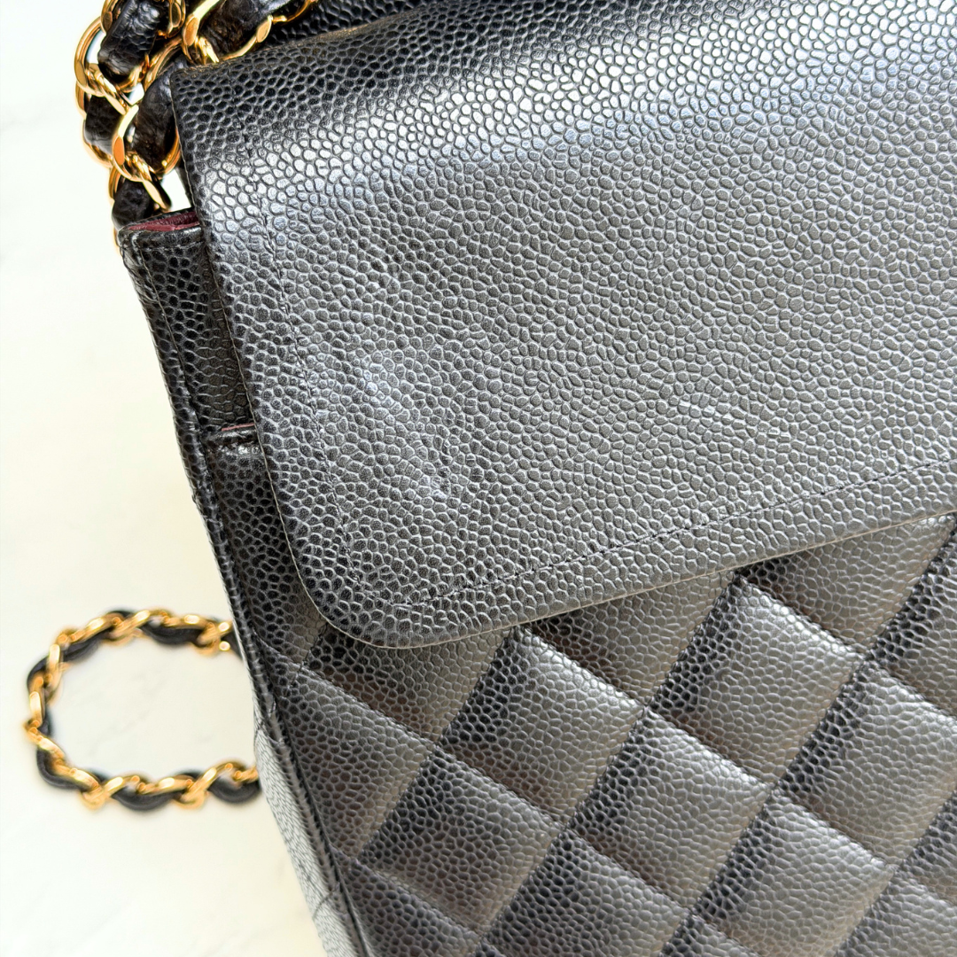 Chanel Caviar Maxi Double Flap Kelly's Authentic Boutique