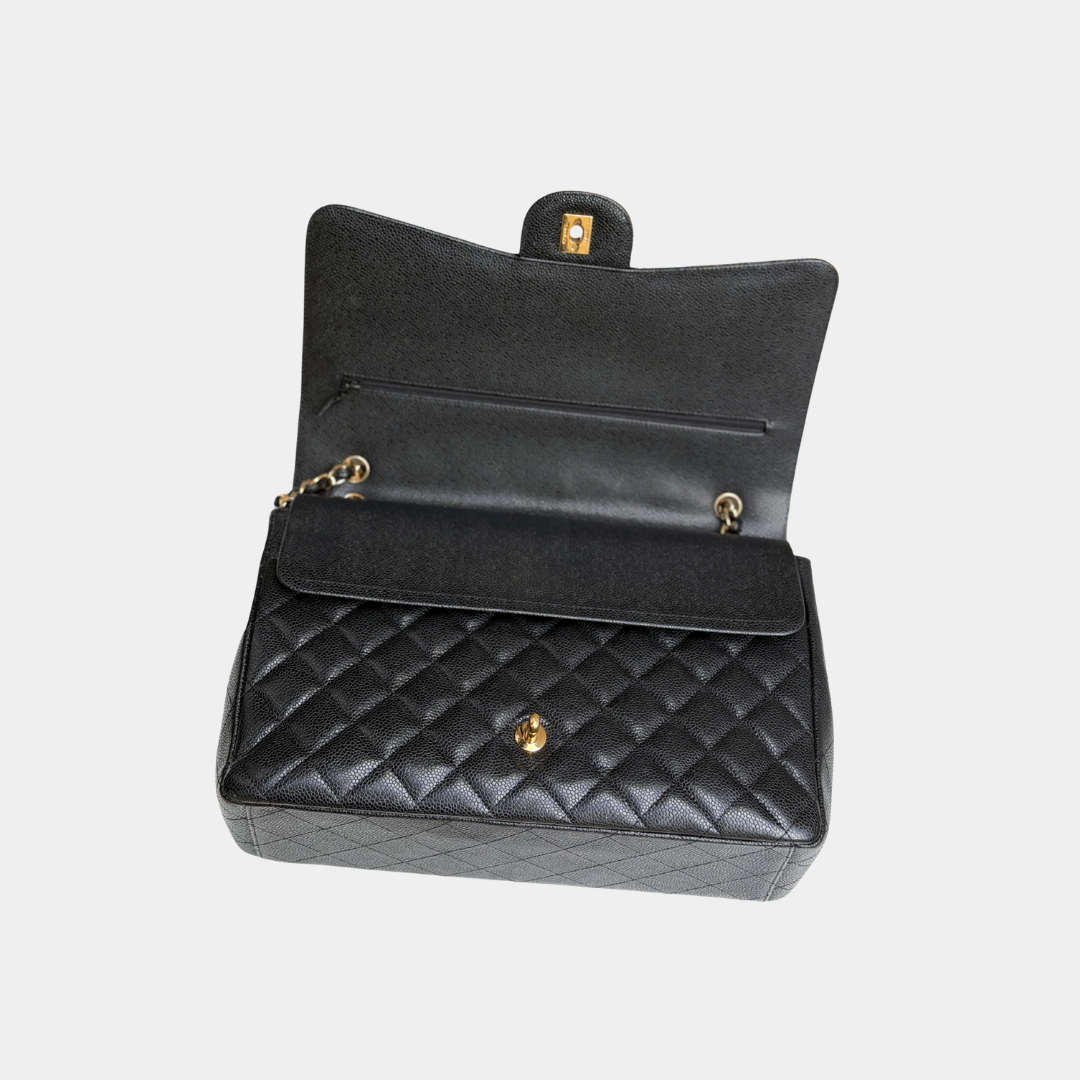 Chanel Caviar Maxi Double Flap Kelly's Authentic Boutique