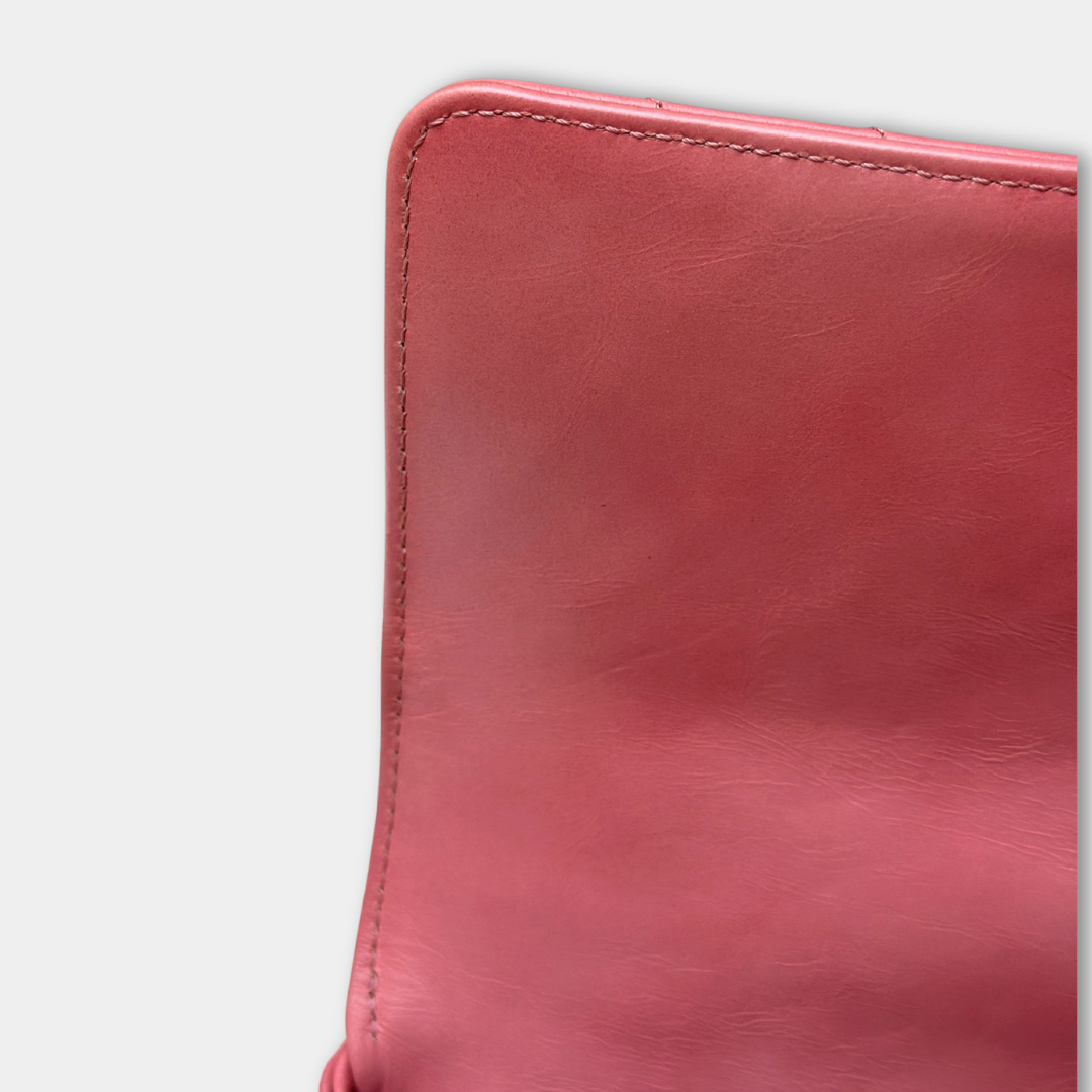 Chanel Pink Chevron Calfskin Small Coco Python Top Handle Bag Kelly's Authentic Boutique