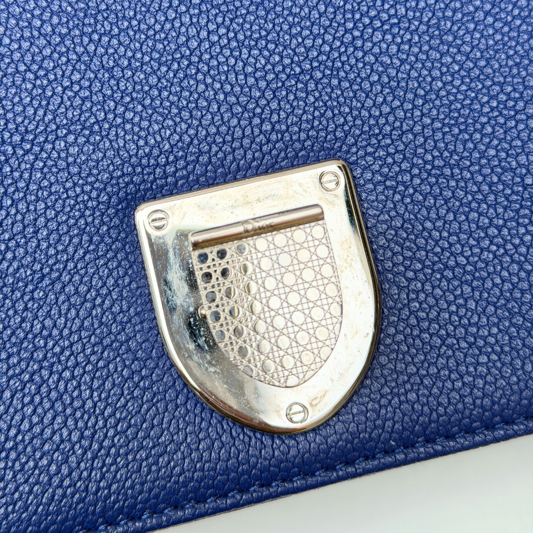 Dior Blue Medium Diorama Shoulder Bag Kelly's Authentic Boutique
