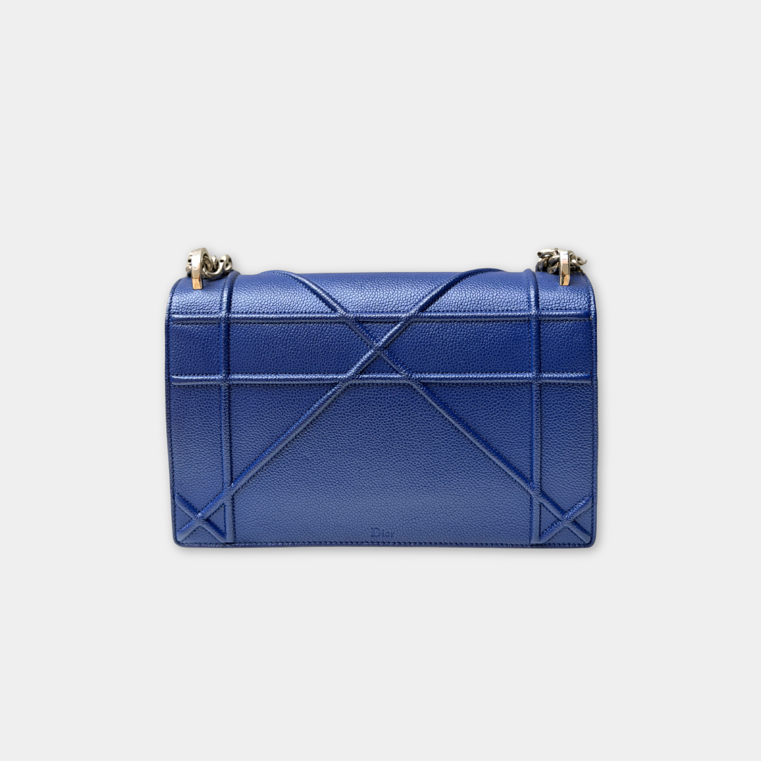 Dior Blue Medium Diorama Shoulder Bag Kelly's Authentic Boutique
