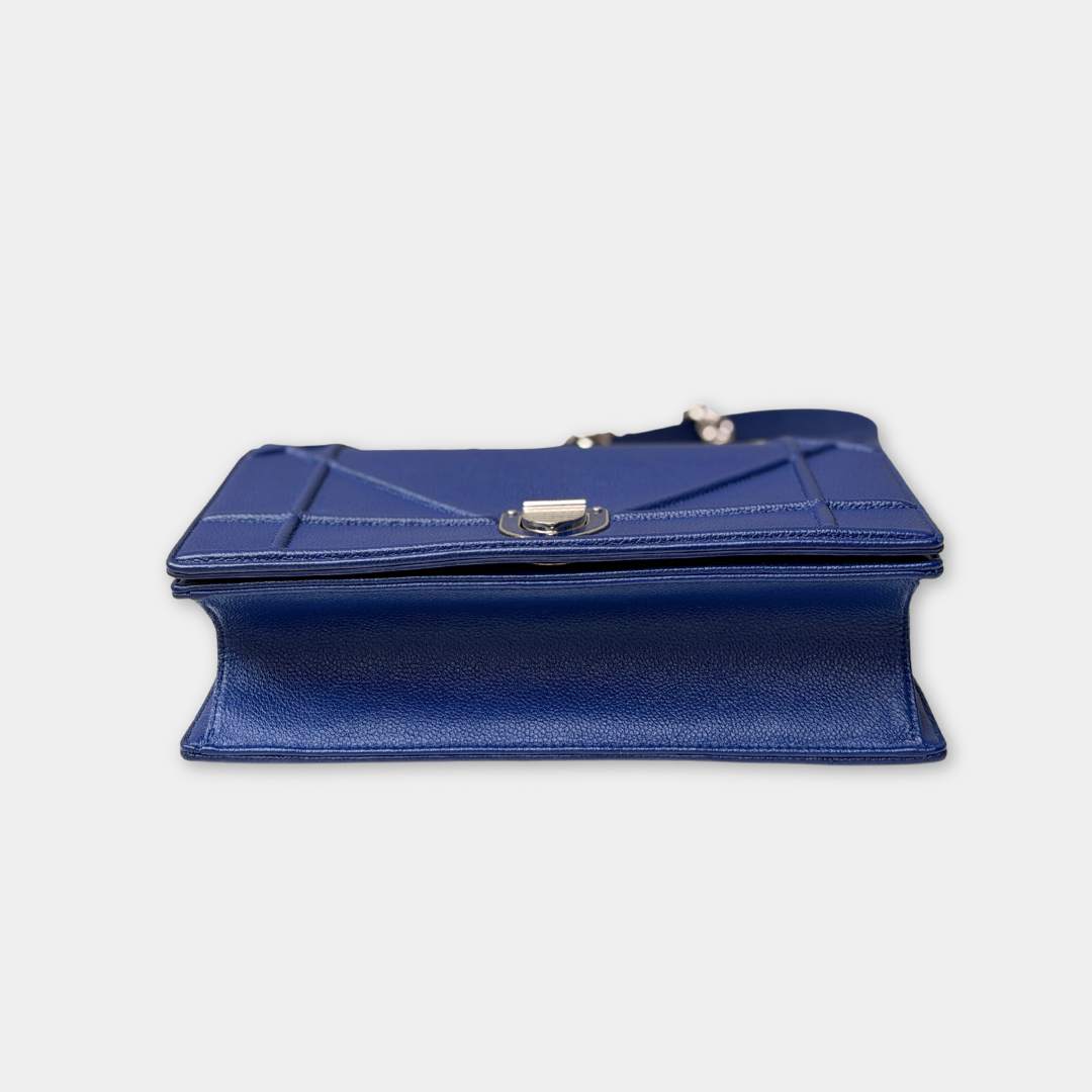 Dior Blue Medium Diorama Shoulder Bag Kelly's Authentic Boutique