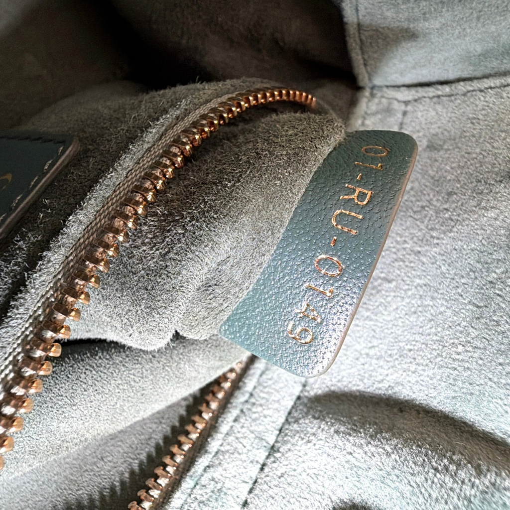 Dior Limited Mini Velvet Mint Green Lady Dior with Crystal Charms Kelly's Authentic Boutique