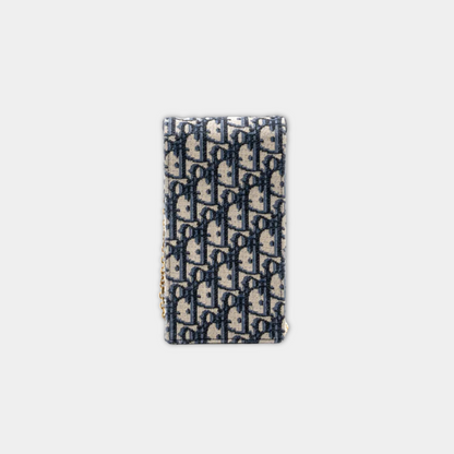 Dior Saddle Phone Pouch Dior Oblique Jacquard Blue Kelly's Authentic Boutique