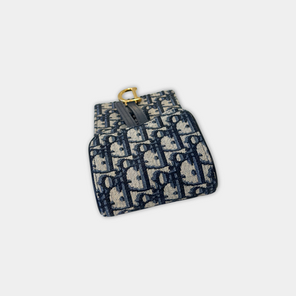 Dior Saddle Phone Pouch Dior Oblique Jacquard Blue Kelly's Authentic Boutique