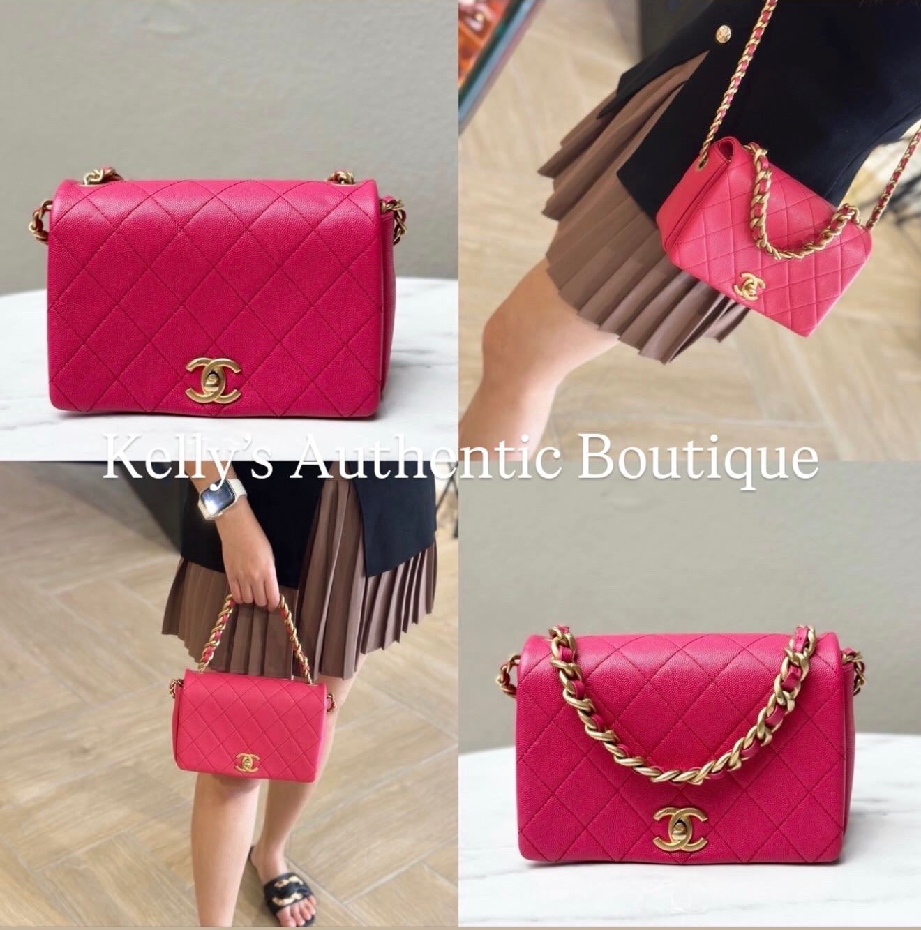 Chanel Quilted Caviar Fashion Therapy Flap Bag