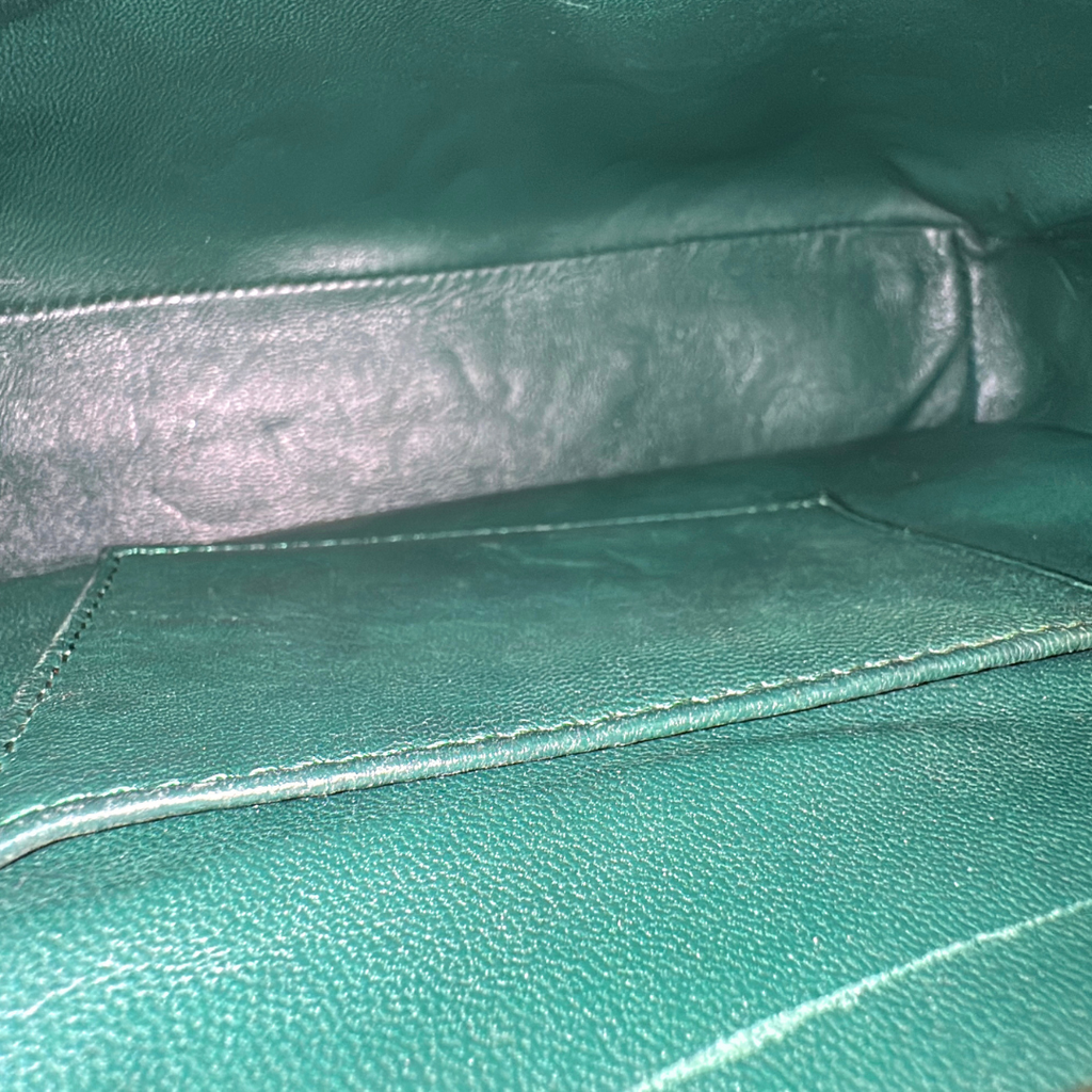 Fendi Emerald Green Python Mini Peekaboo Handbag Kelly's Authentic Boutique