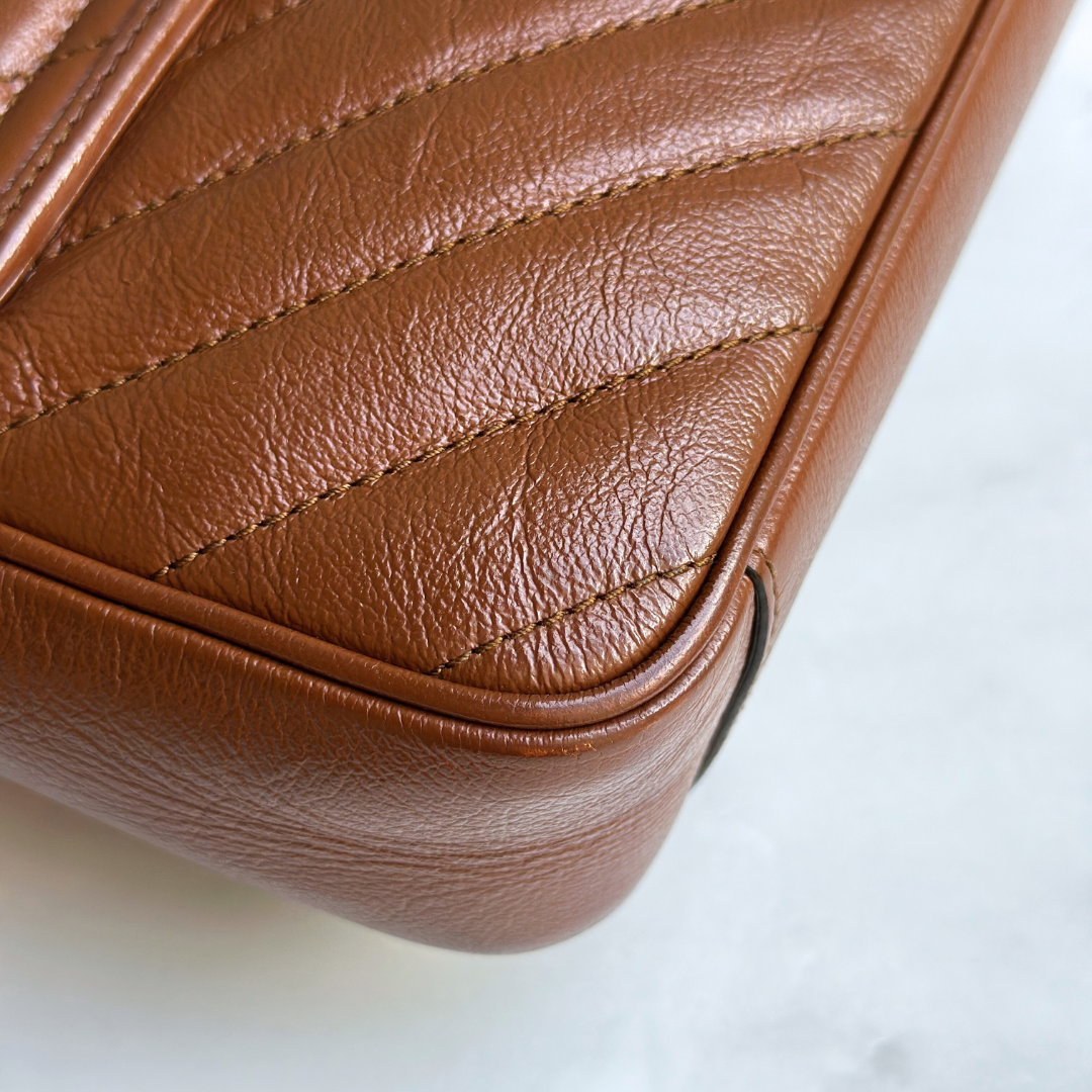 Gucci Mini Brown Marmont Shoulder Flap